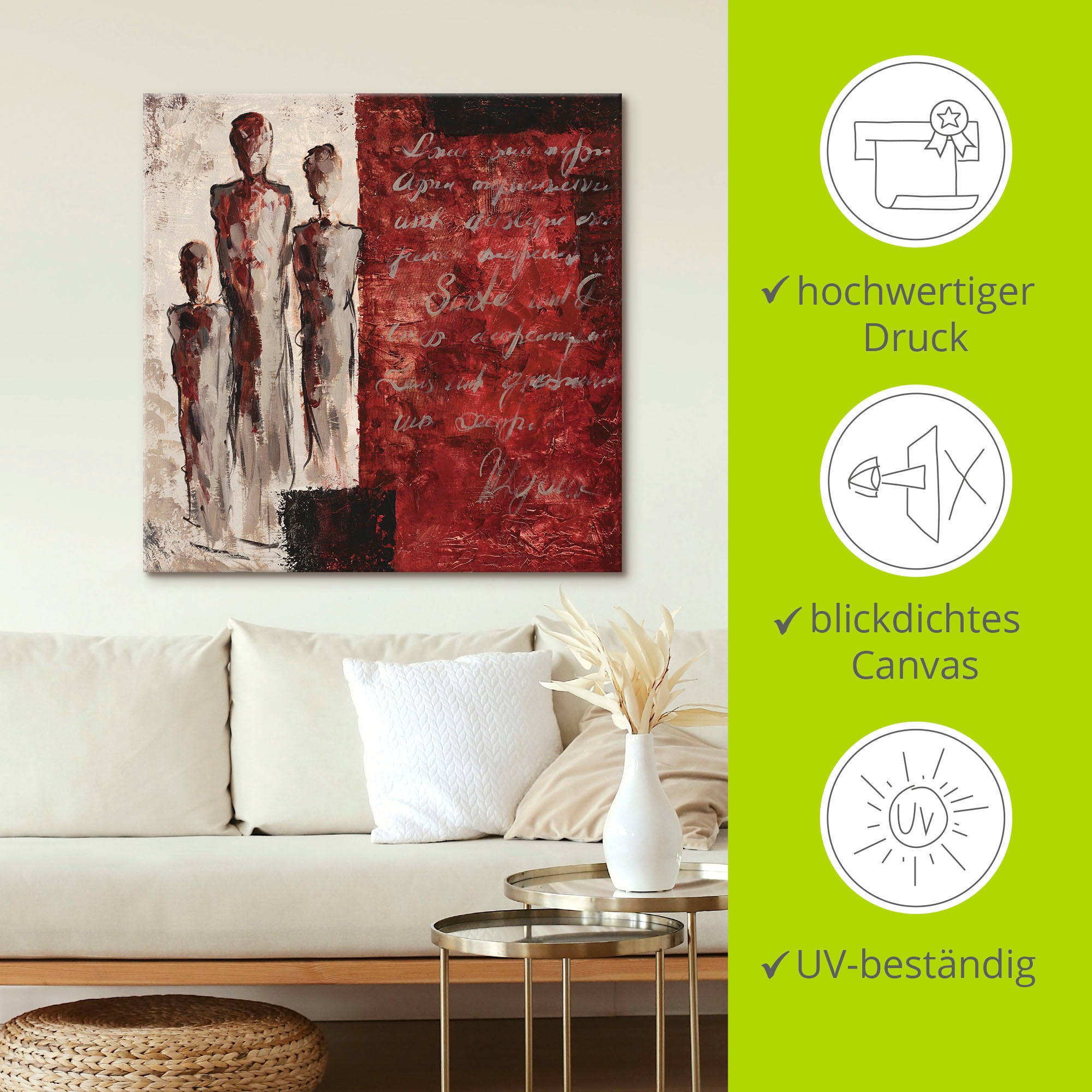 Artland Leinwandbild »Familie«, Gruppen & Familien, (1 St.), auf Keilrahmen gespannt