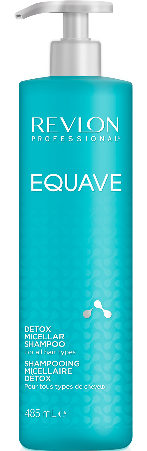 Haarshampoo "EQUAVE DETOX MICELLAR SHAMPOO FÜR ALLE HAARTYPEN", 485ml, blau, REVLON PROFESSIONAL, Haarpflegemittel, Die pH-neutrale Formel glättet