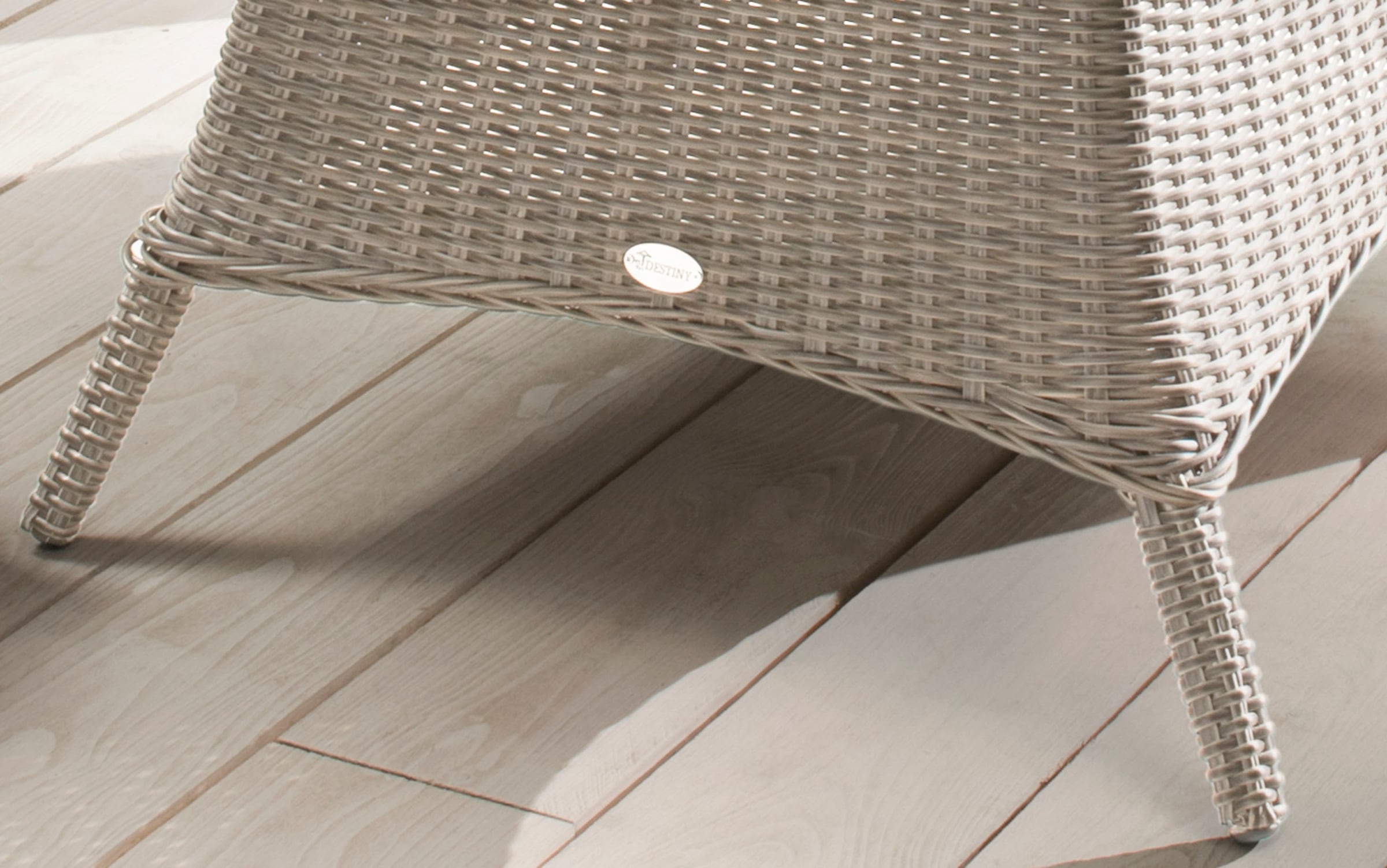 Destiny Garten-Essgruppe »MALAGA LUNA«, (Set, 7 tlg., 1 Tisch, 6 Sessel, 1x Drehteller), (Set,19-tlg., 6xSessel, 1 Tisch Ø 150x75 cm), Aluminium, Polyrattan