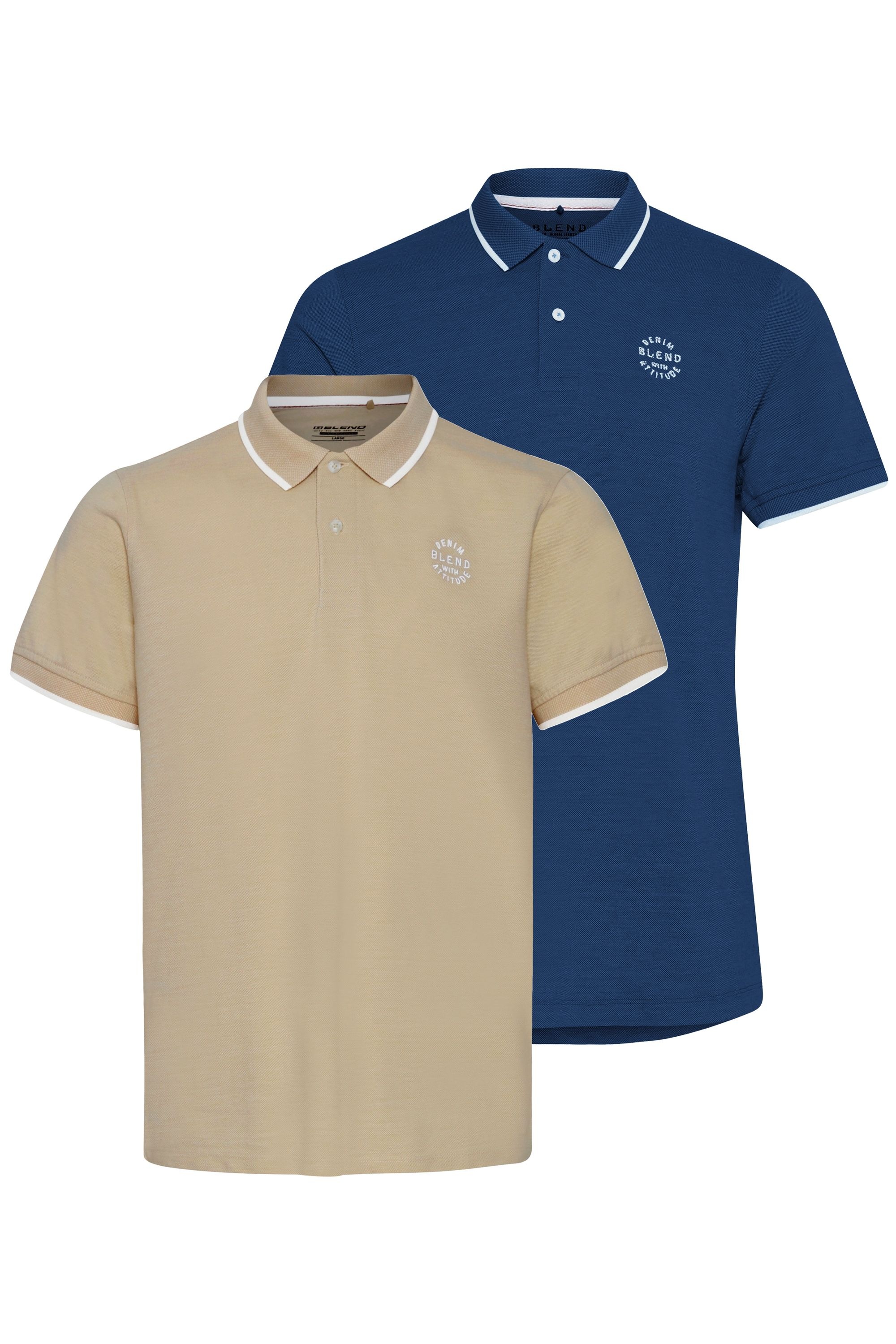 Blend Poloshirt "BHPolo 2-Pack", Klassisches Poloshirt im 2-Pack günstig online kaufen