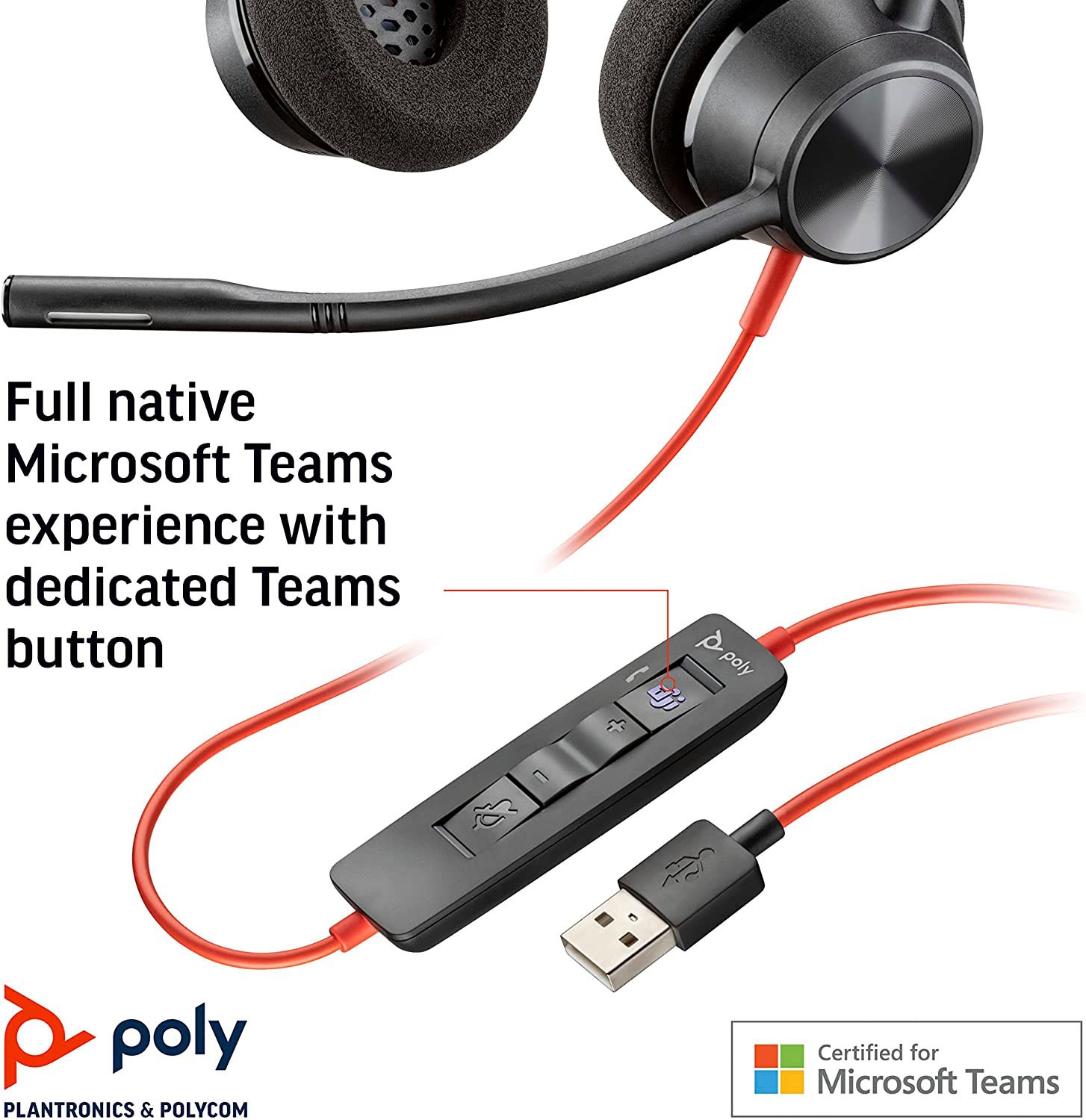 Poly Headset »Blackwire 3325«, Noise-Cancelling