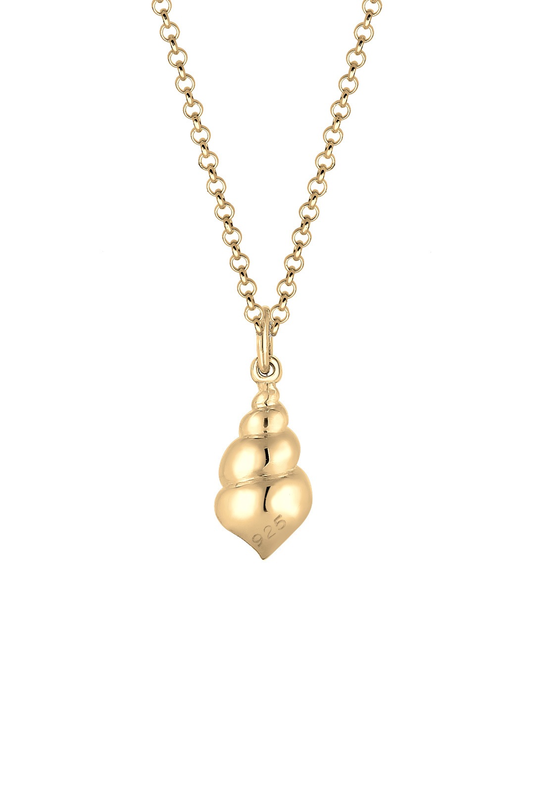 Elli Kette mit Anhänger »Anhänger Muschel 925 Sterling Silber vergoldet«