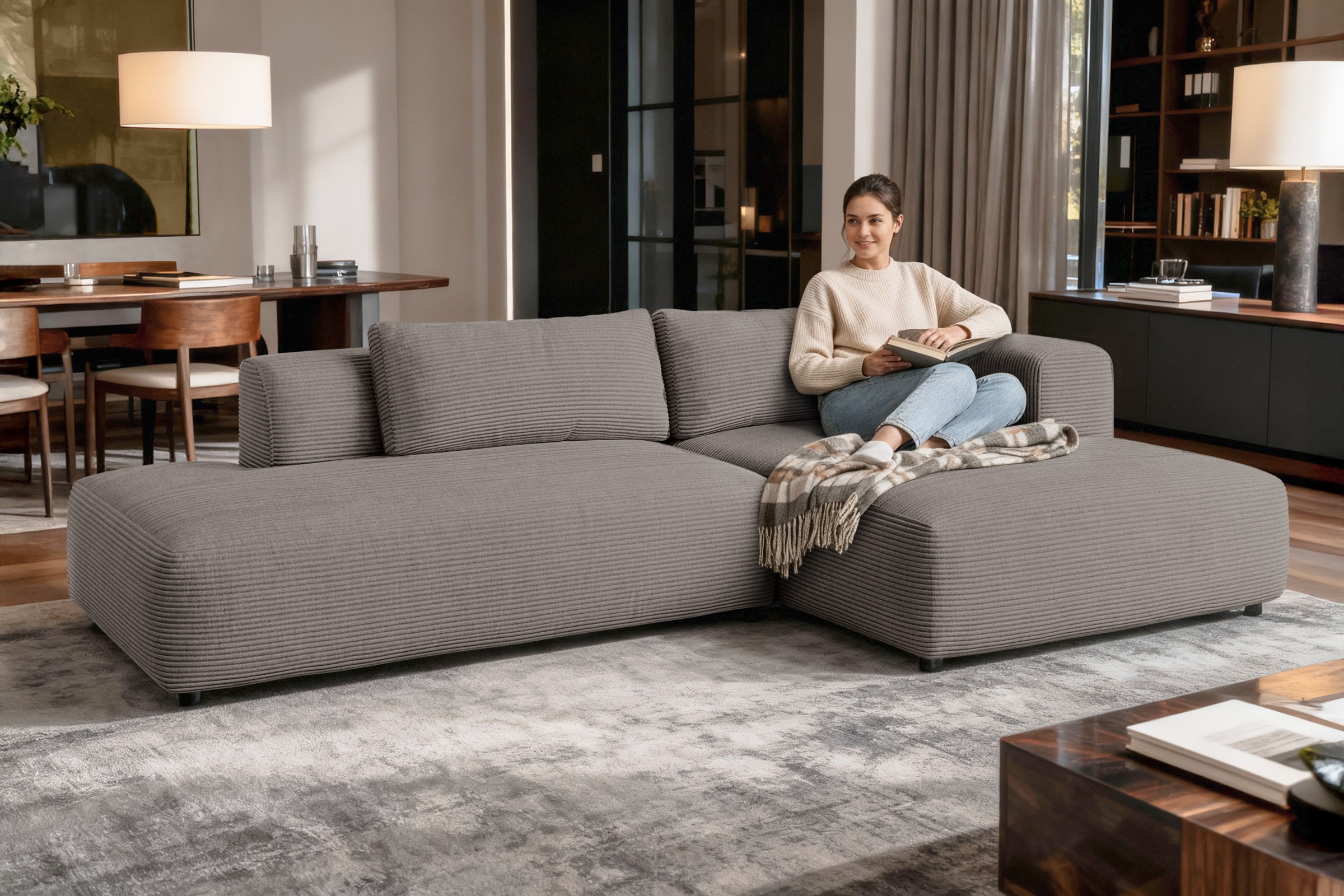 OTTO home Ecksofa "TIARRA Design-Sofa mit Ottomane recht/links bestellbar, günstig online kaufen