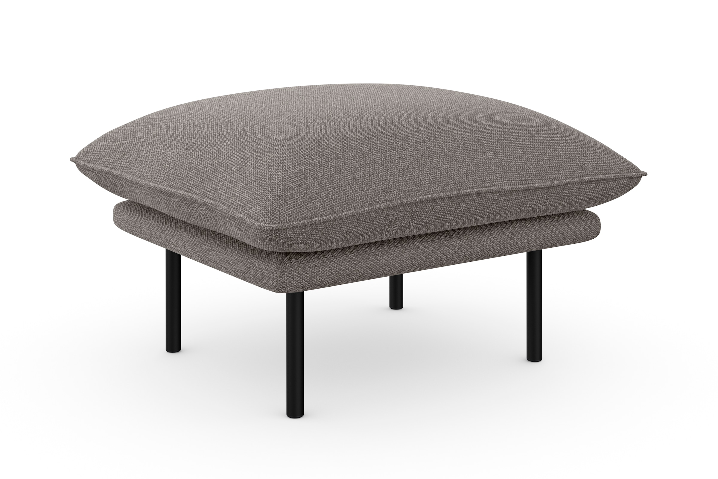 OTTO home Polsterhocker "Stine" Besonderes Design durch Kissenoptik und Keder