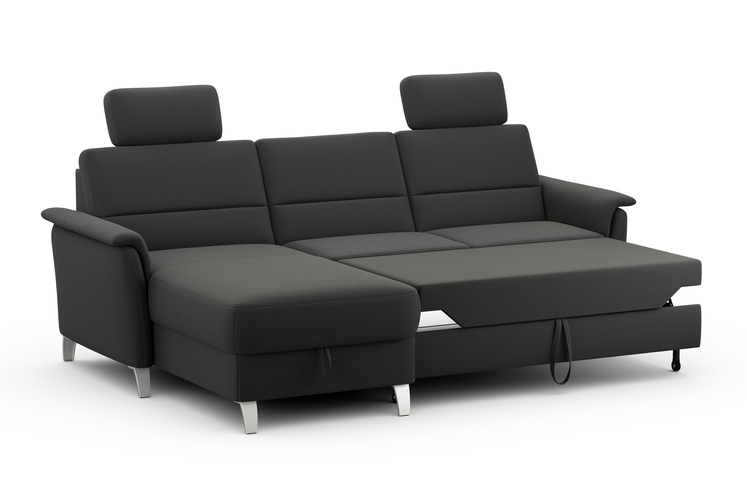 sit&more Ecksofa »Palmera L-Form«, wahlweise mit Bettfunktion und Bettkasten