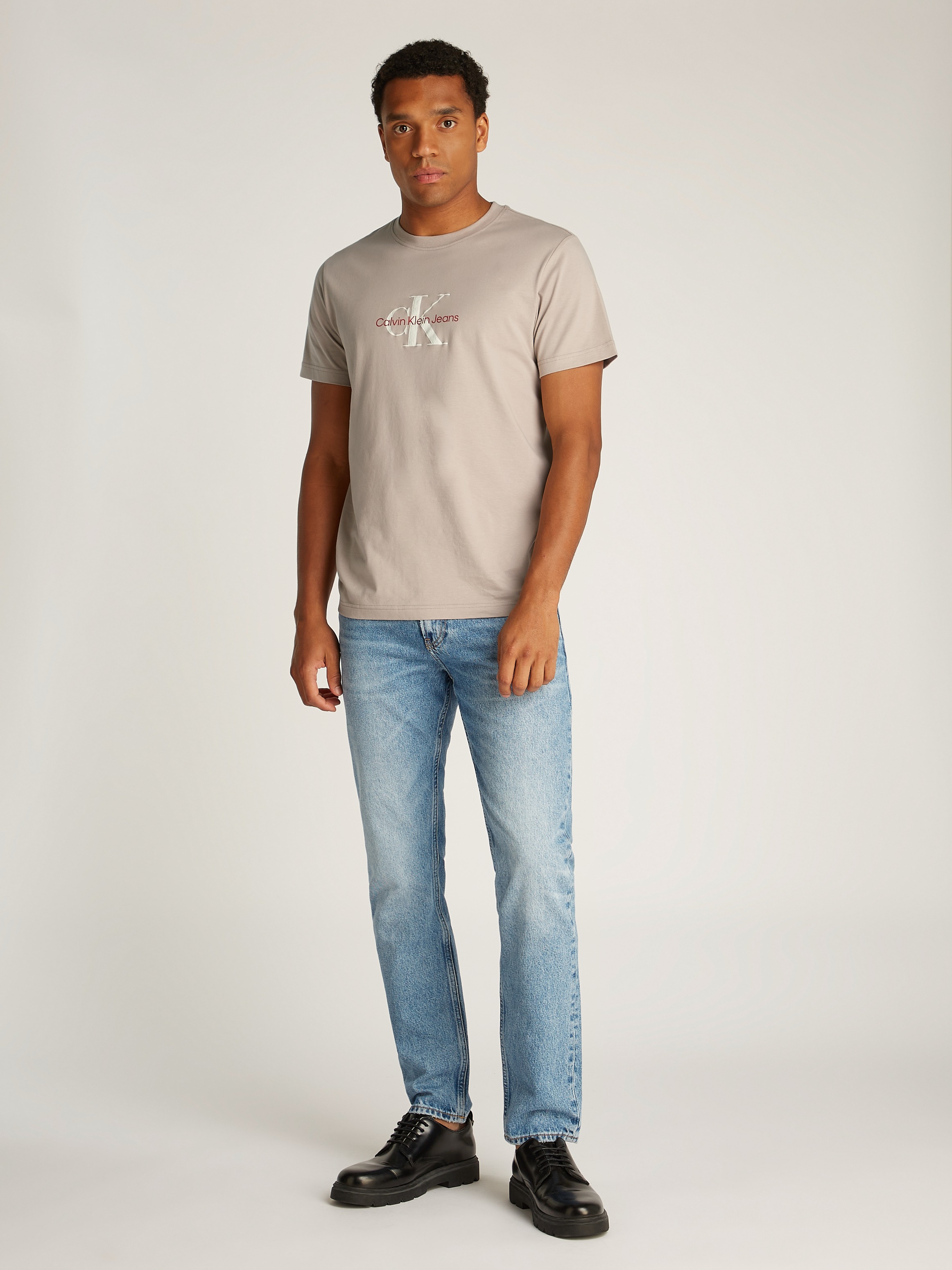 Calvin Klein Jeans T-Shirt »DISTRESSED MONOLOGO TEE«, mit Logodruck