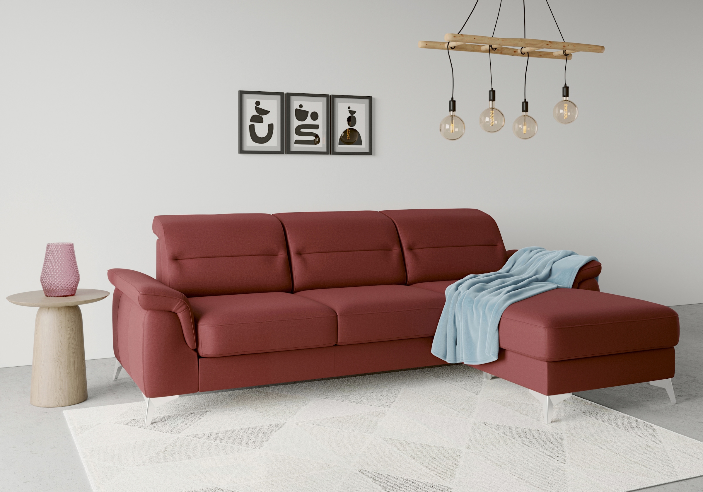 sit&more Ecksofa "Sinatra L-Form" mit Recamiere, optinal mit Kopfteilverste günstig online kaufen