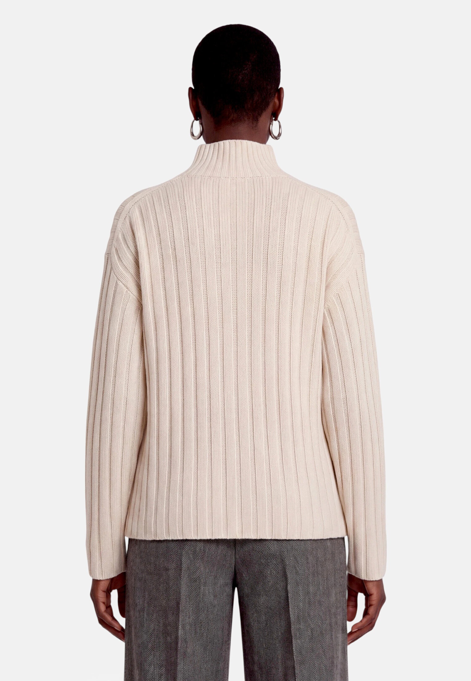 Zero Strickpullover »Damen mit Stehkragen« 1 Gerippt