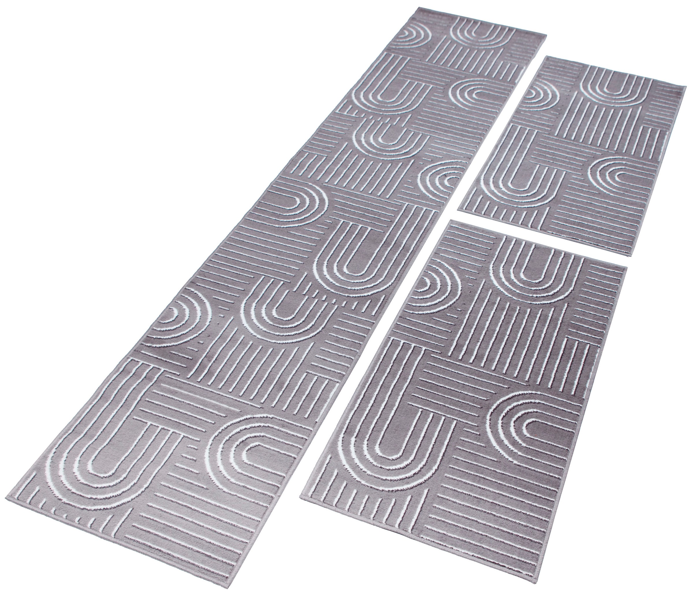 Bettumrandung MY HOME, H:8mmgrau, Obermaterial: 85% Polypropylen, 15% Polyester, Schlafzimmer, Bettumrandungen, "Lyssandra", 3D-Effekt, softer