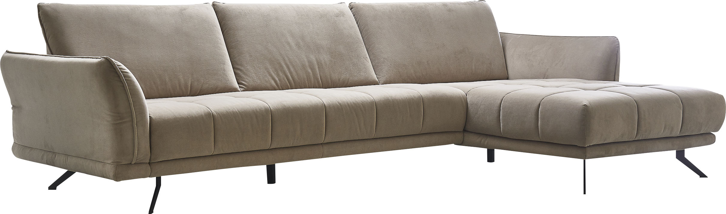 Thumbnail - Die PlanBar Ecksofa "MP-IN20041 L-Form", optional Sitztiefenverstellung und Kopfstützen