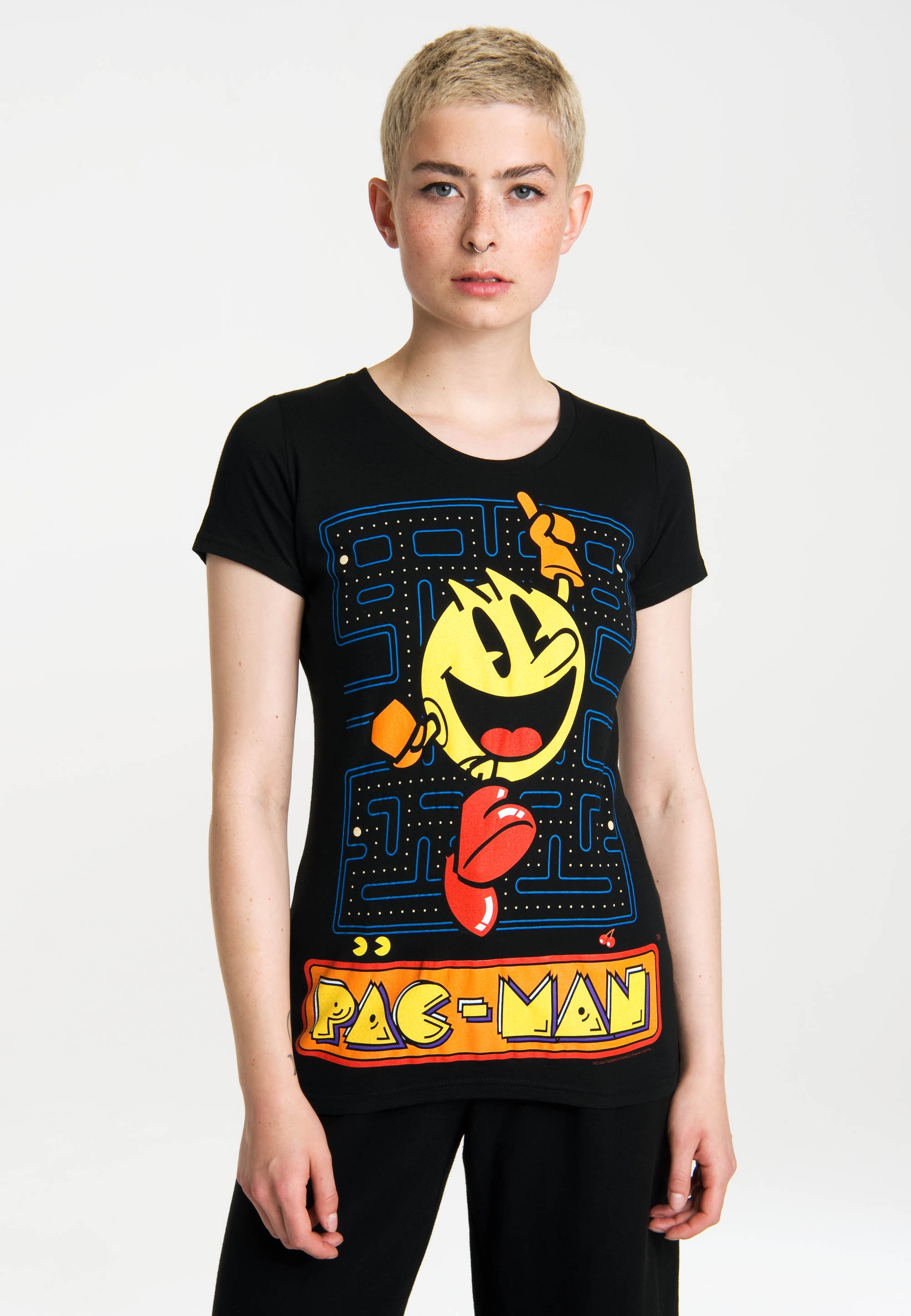 LOGOSHIRT T-Shirt »Pac-Man - Jumping«, mit tollem Pac-Man-Print kaufen |  BAUR