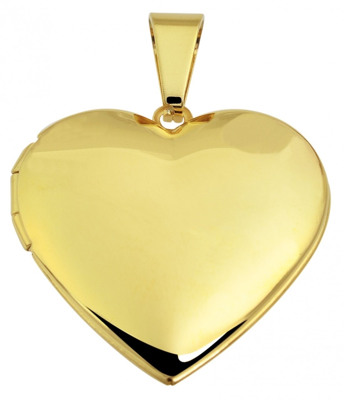 Kettenanhänger ADELIA´S "stylischer Herz Anhänger aus Edelstahl", gold, Schmuckanhänger, Damen, Edelstahl, Kettenanhänger 6