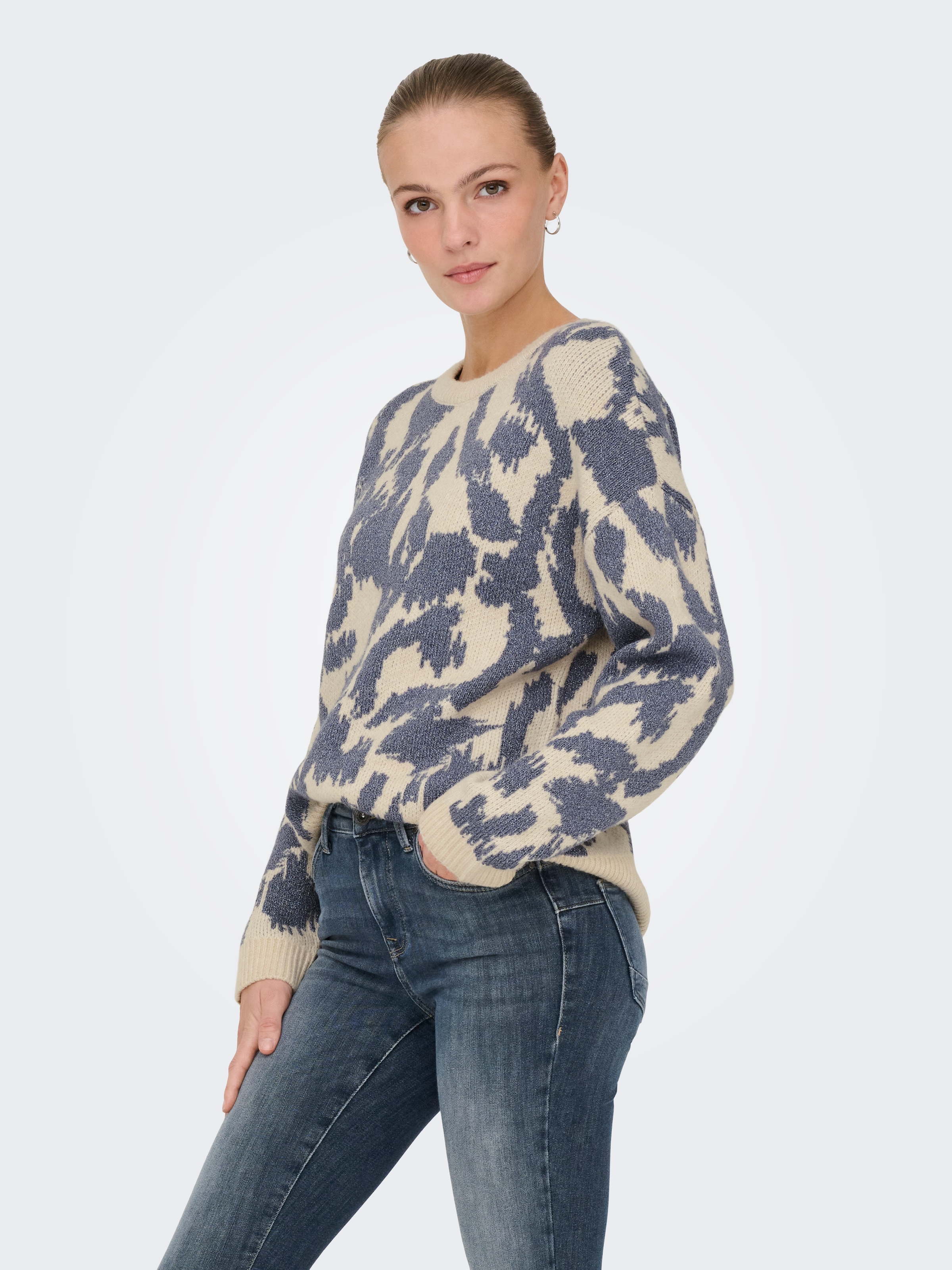 ONLY Strickpullover "ONLGIGI LS GLITTER O-NECK KNT" günstig online kaufen