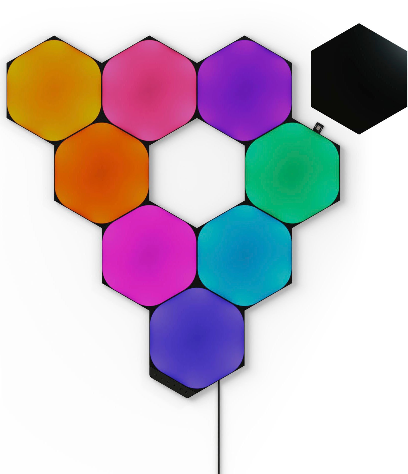 LED Dekolicht »Nanoleaf Shapes Ultra Black Hexagons Starter Kit - 9PK«, Starter Kit -...