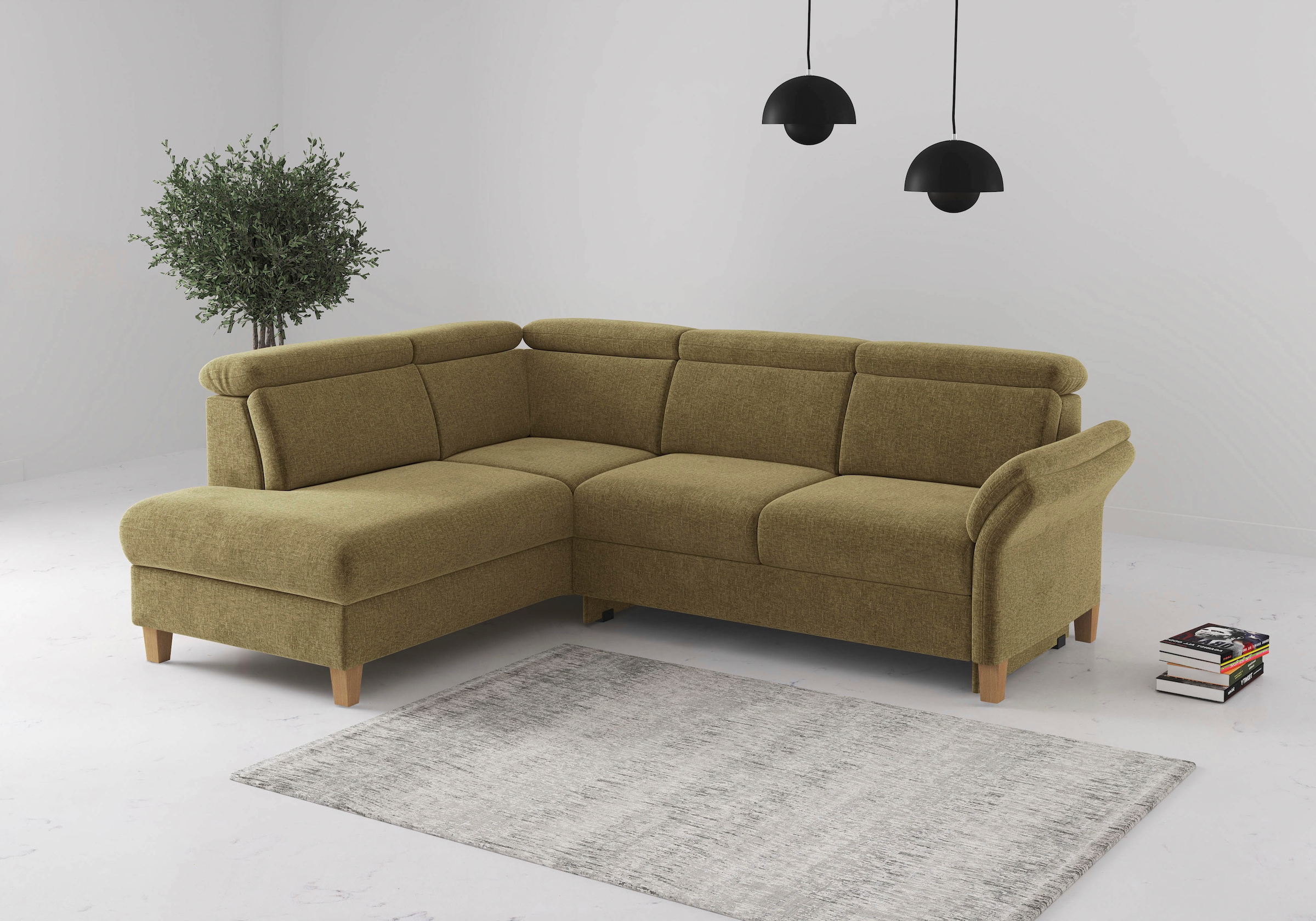 OTTO home Ecksofa "Glendale, L-Form" inkl. Kopfteilverstellung, wahlweise mit Vorziehsitz und Bettkasten