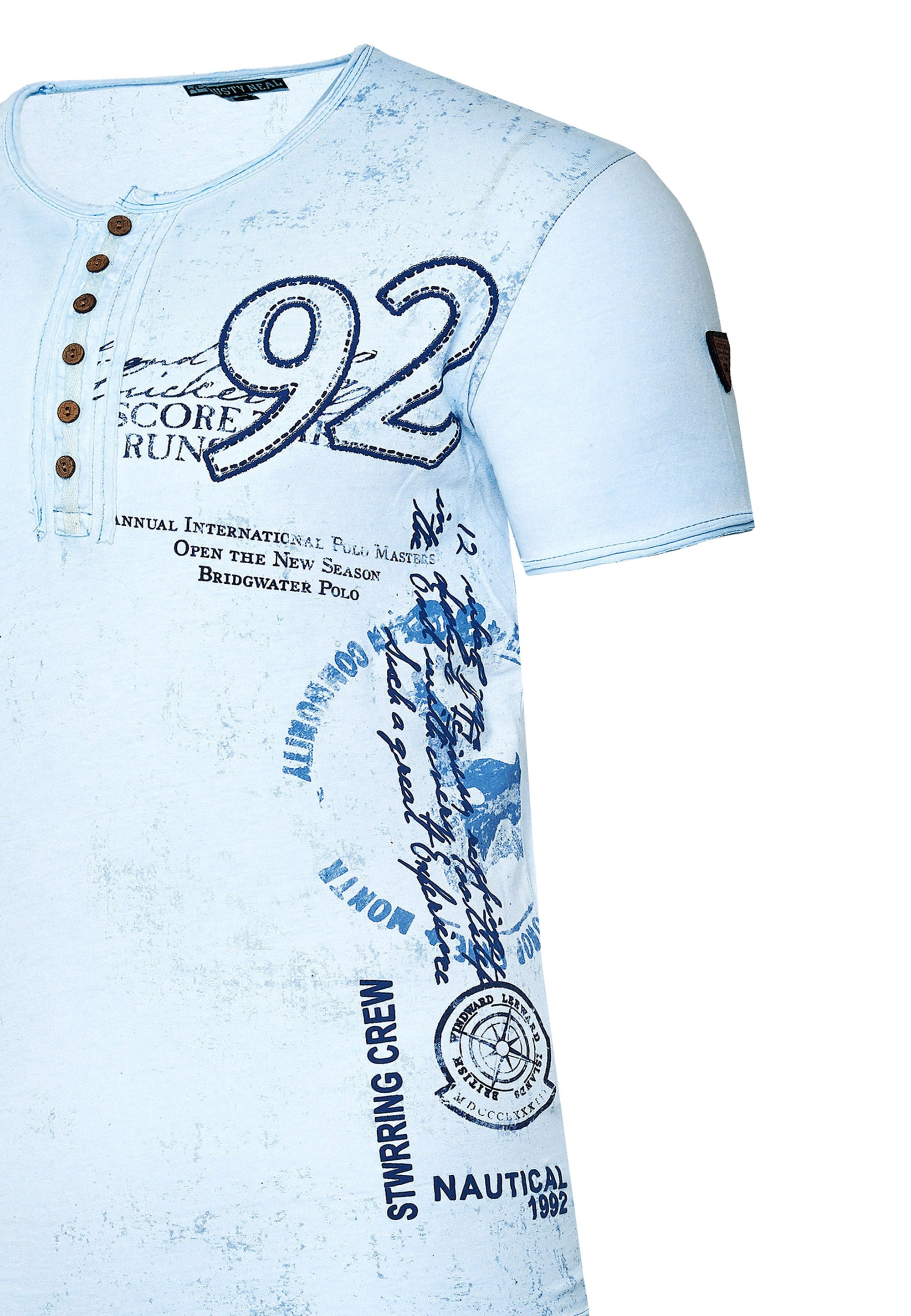 Rusty Neal T-Shirt mit seitlichem Print