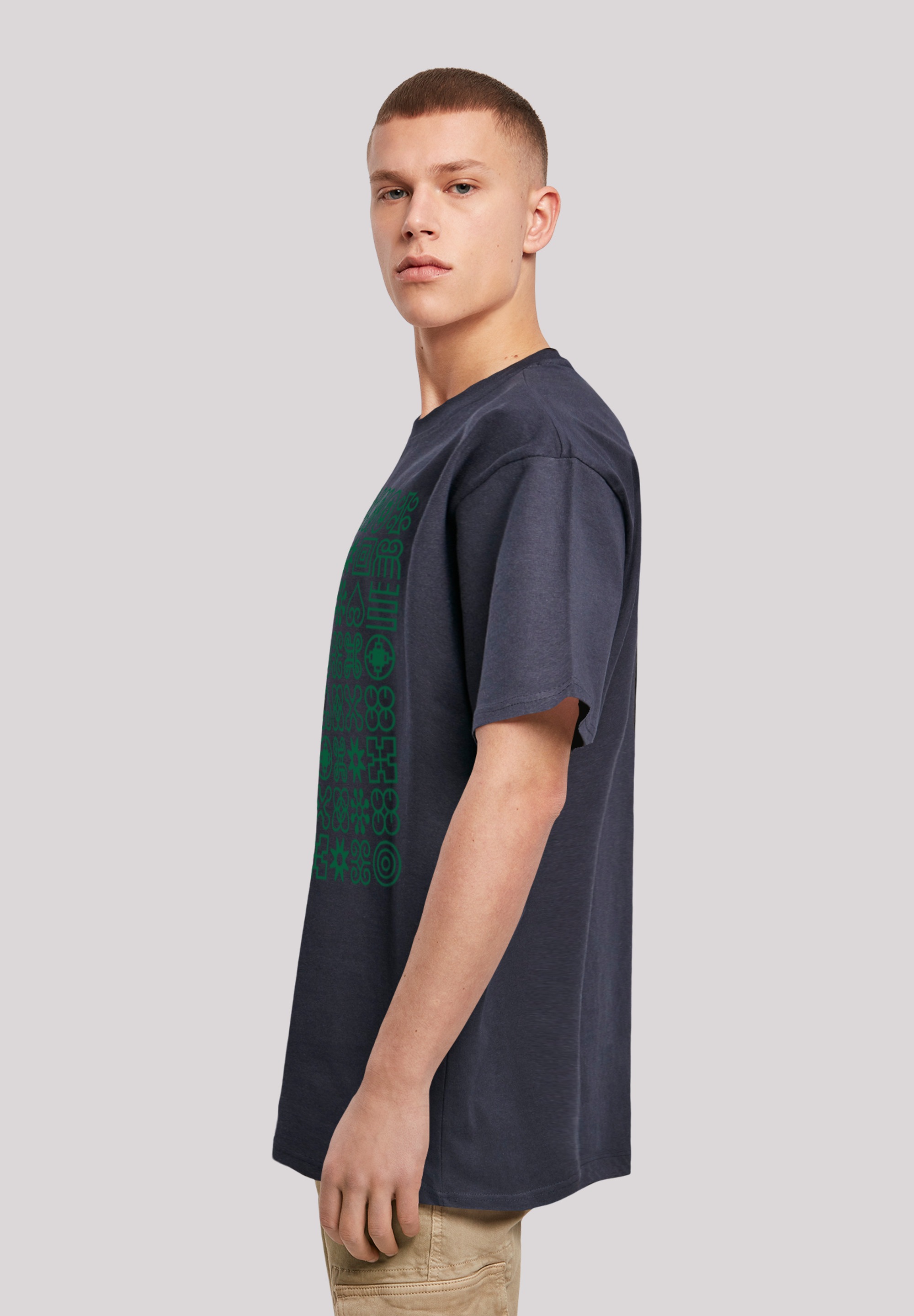 F4NT4STIC T-Shirt »Muster Grün Symbole«, Print