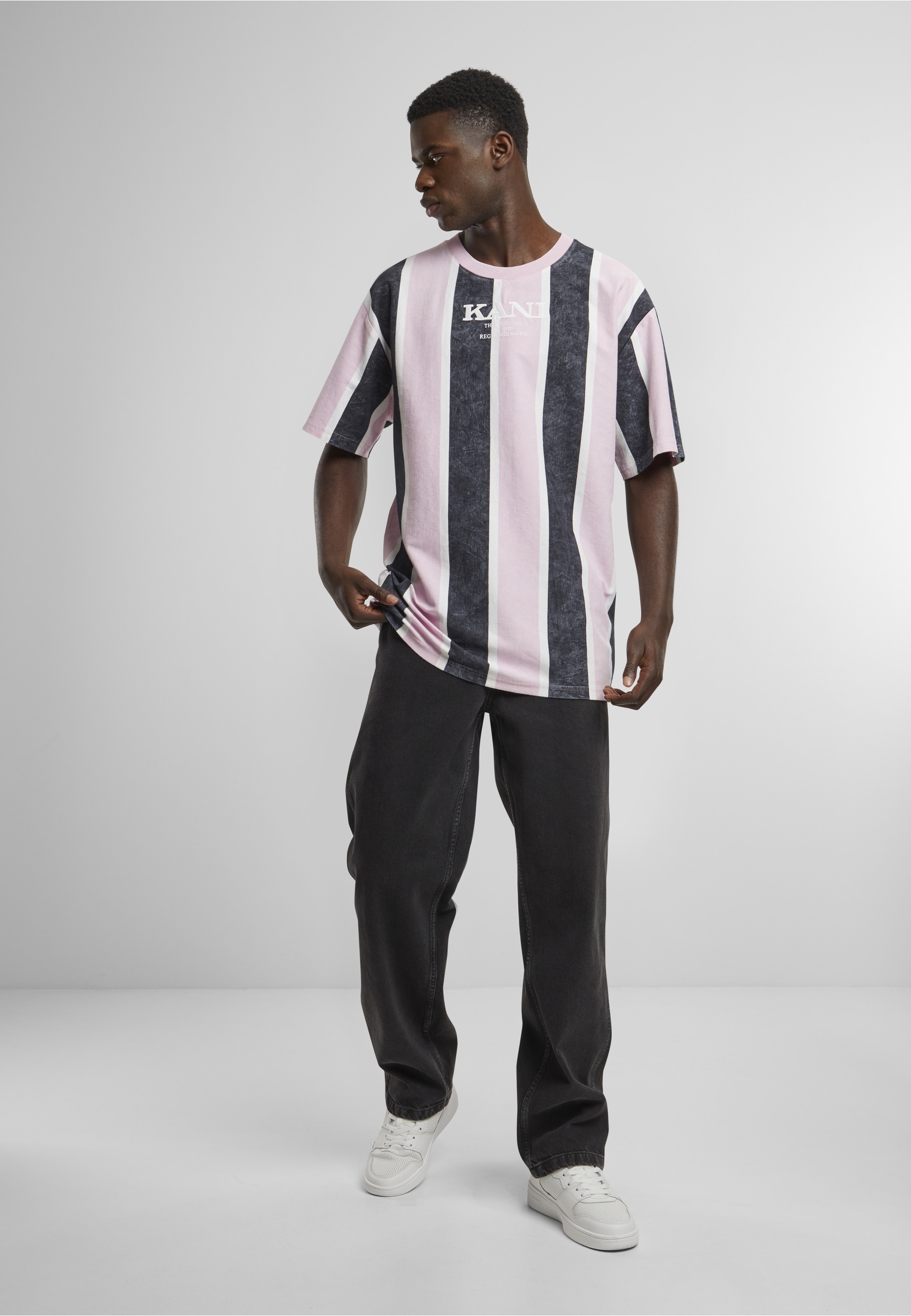Karl Kani T-Shirt »Karl Kani Herren KM242-005-2 Karl Kani Retro Washed Stripe Tee« 1 Stk.