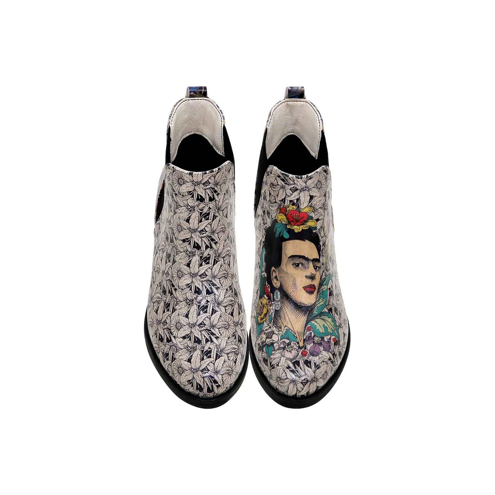 DOGO Stiefelette »Eve Boots Frida-Kahlo-with-Blue-Flowers«  Handgefertigt