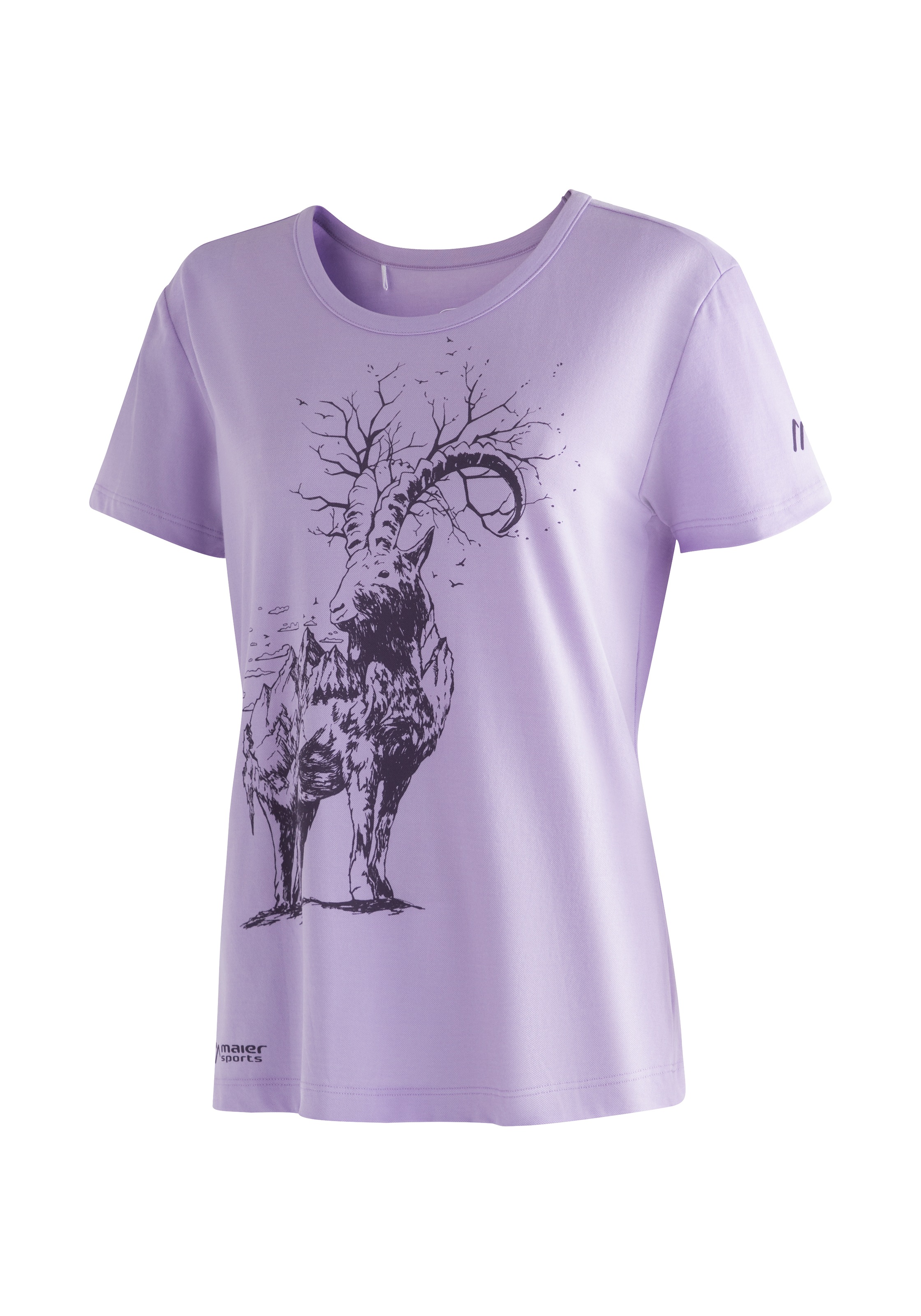 Maier Sports T-Shirt »Burgeis 26 W« Damen Kurzarmshirt mit Print für Wandern und Freizeit