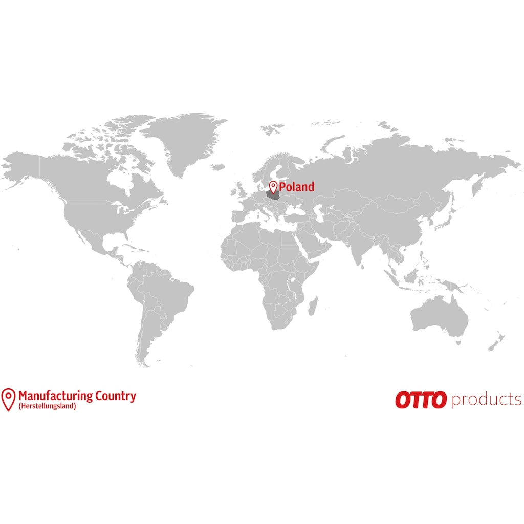 OTTO products Polsterbett »Heddi«, in 5 Breiten: von 90cm-200cm, Biese am Kopfteil, Strukturstoff