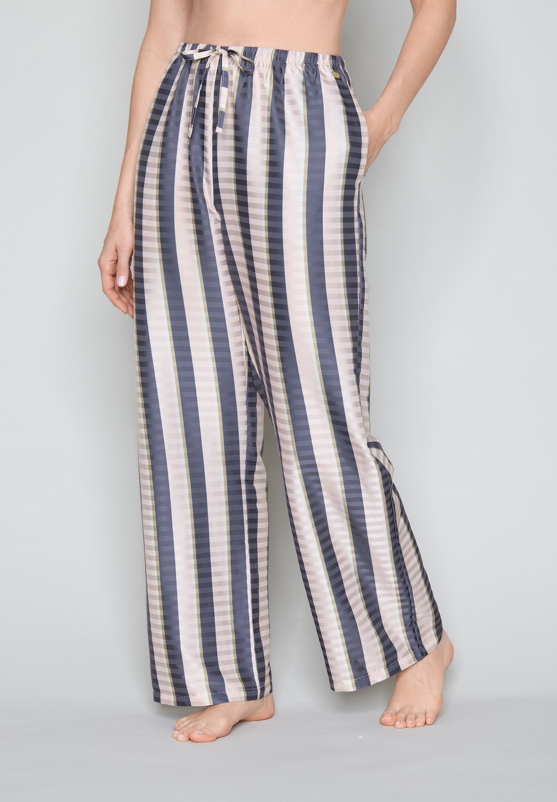 JOOP! Pyjamahose  lockere Passform, für Homewear, mit geradem Bein, aus Satin
