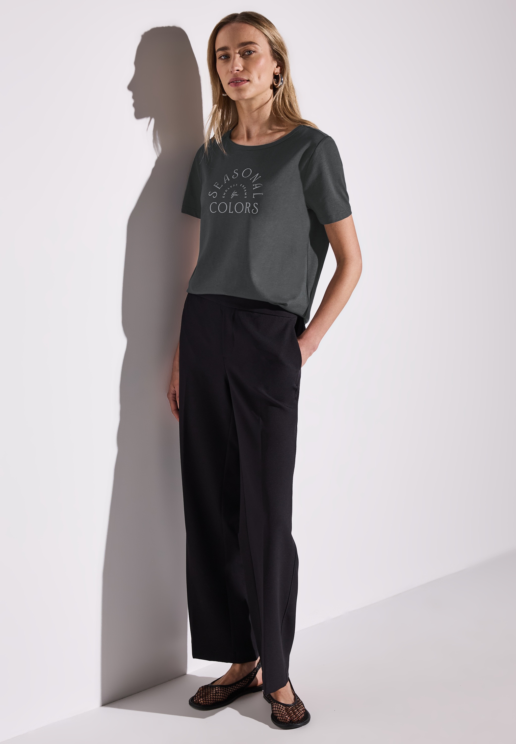 STREET ONE T-Shirt, mit Rundhalsausschnitt