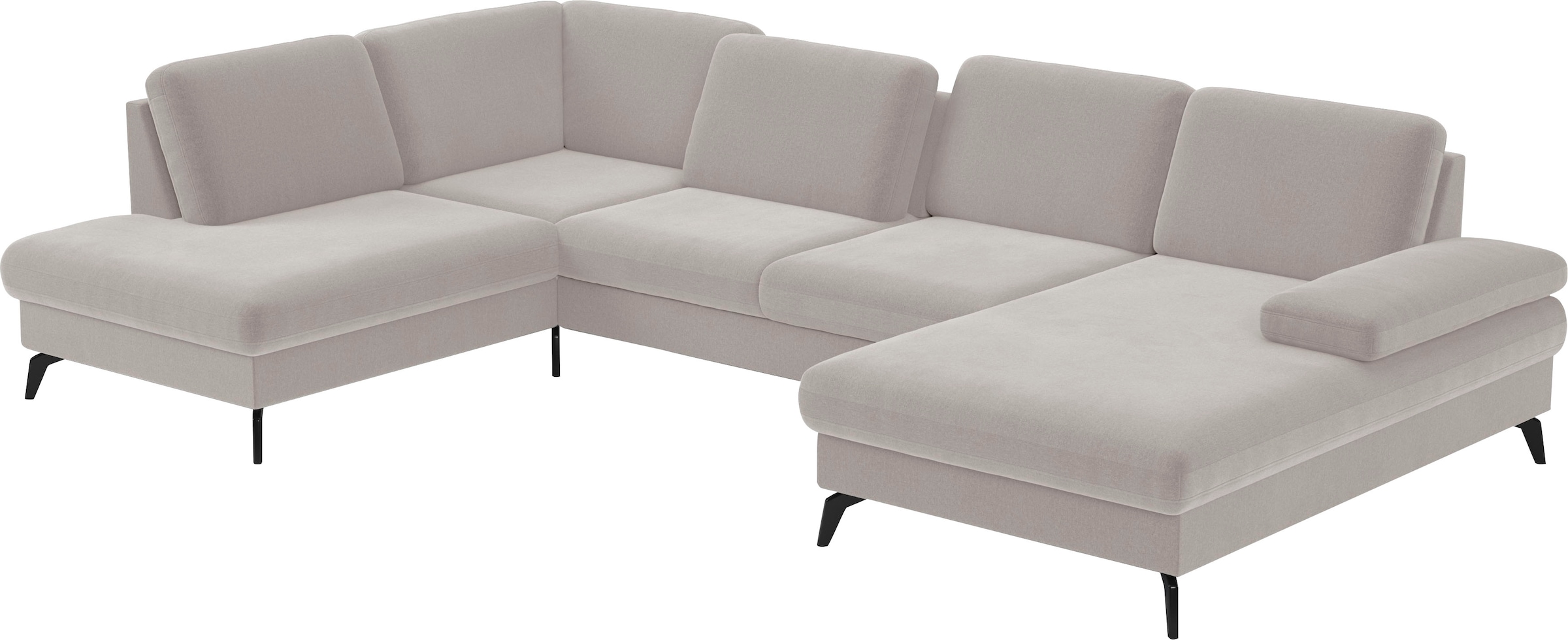 sit&more Wohnlandschaft »Morris U-Form, inkl. Sitztiefenverstellung«, wahlweise mit Armteilverstellung, Bettfunktion & Bettkasten