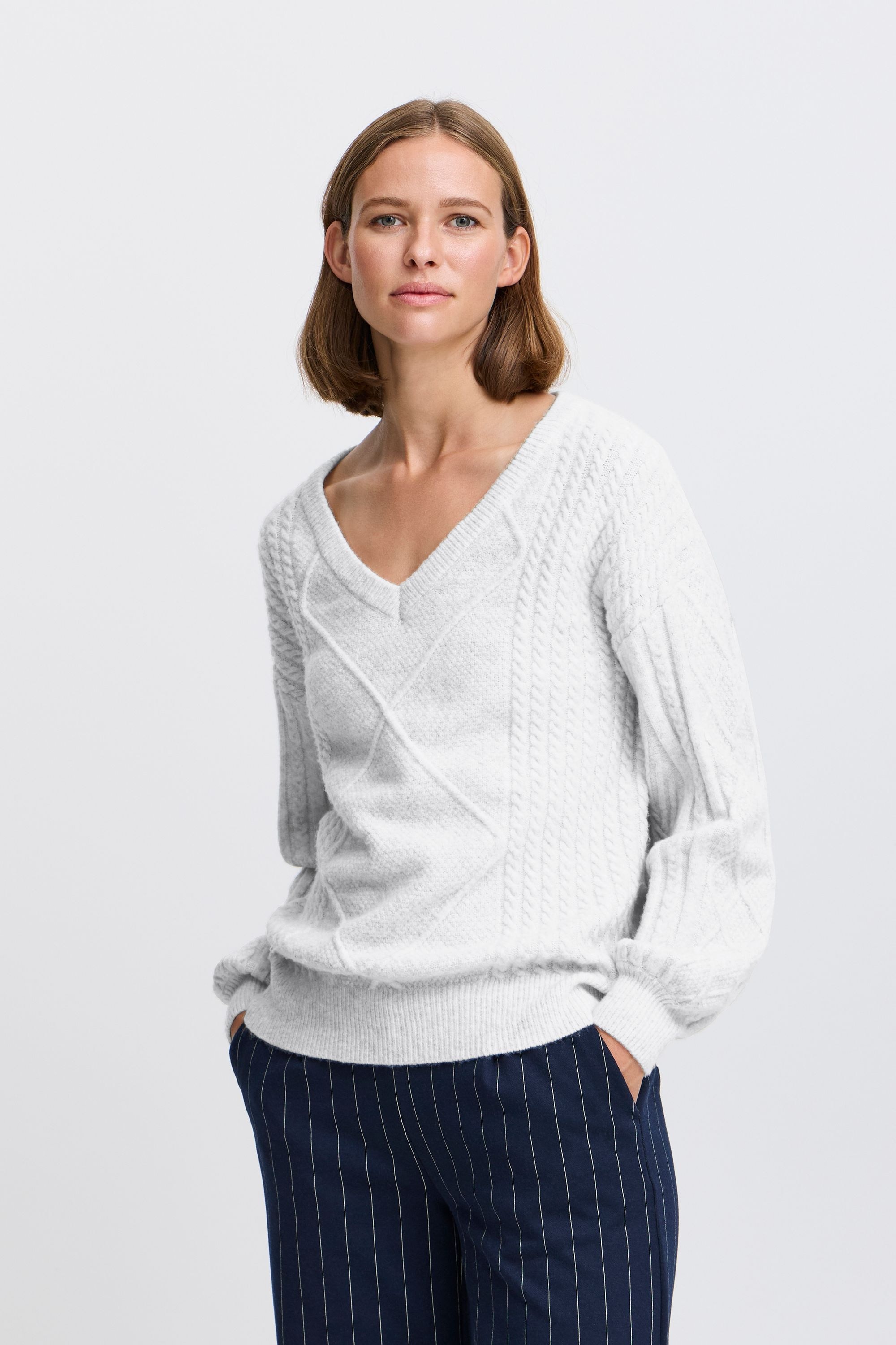 b.young Strickpullover »Strickpullover BYMEDI VNECK JUMPER -«