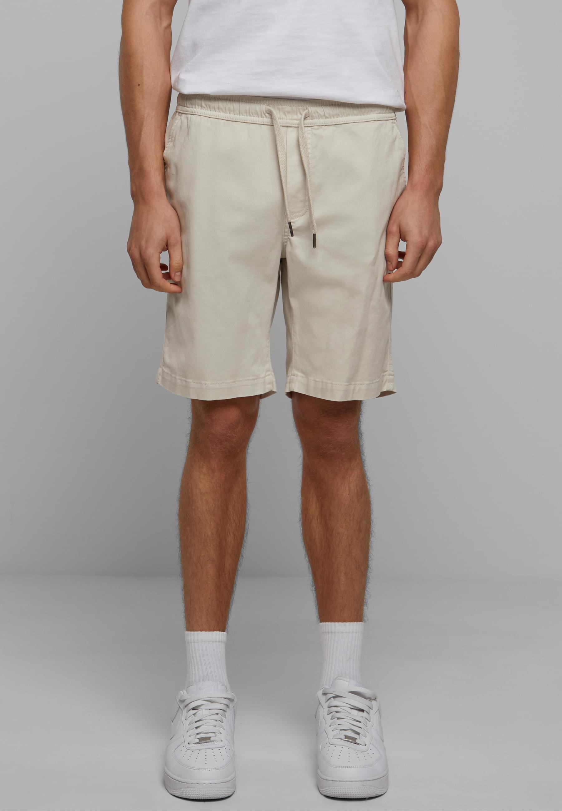 URBAN CLASSICS Stoffhose »Urban Classics Herren Stretch Twill Joggshorts«, (1 tlg.)