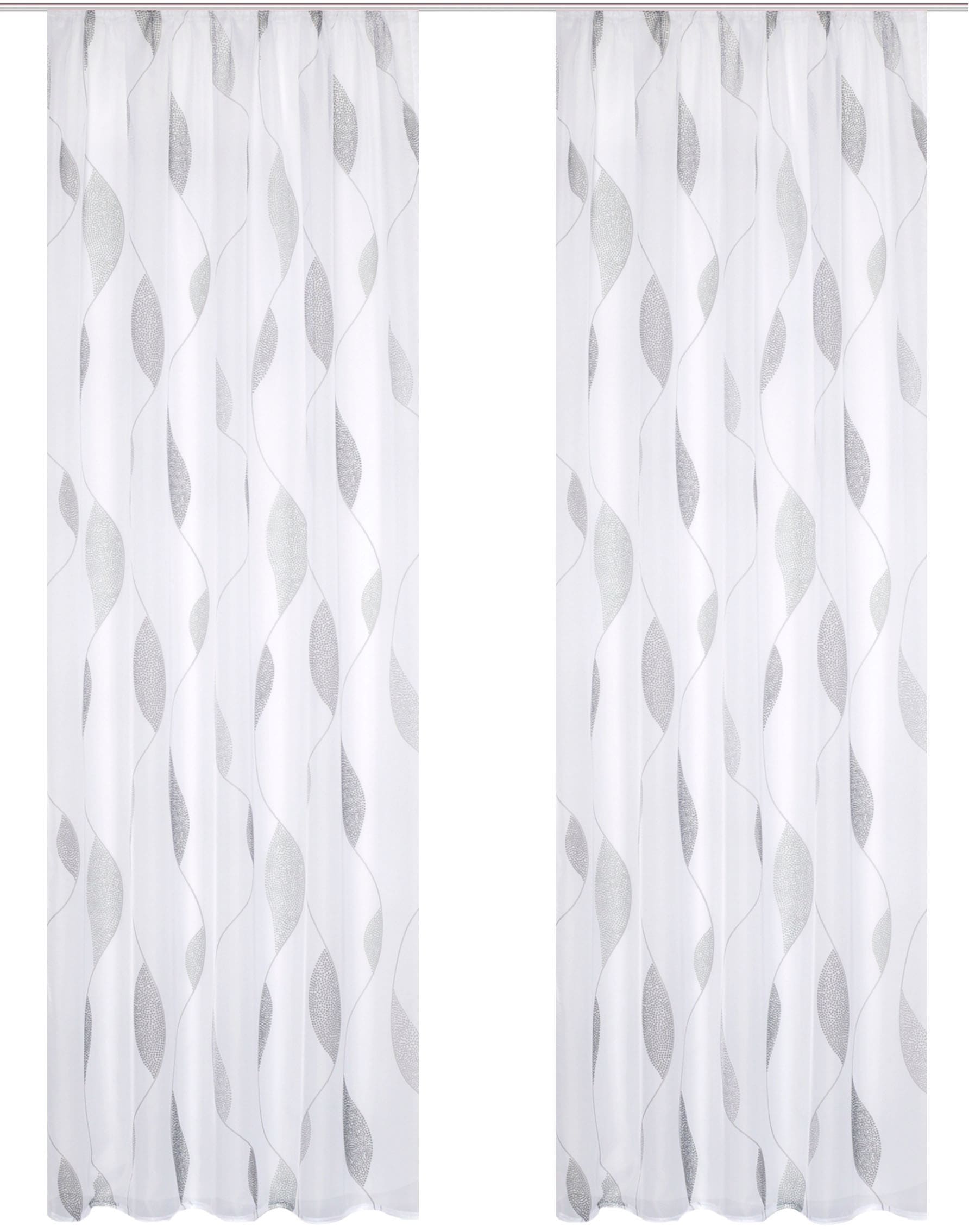 HOME WOHNIDEEN Vorhang "PAOLO" Kräuselband 2 Stk. tlg. 2er Pack Kräuselband günstig online kaufen