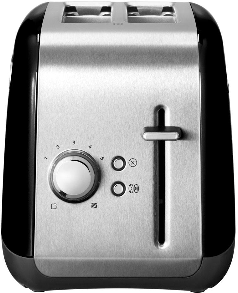 kurze 1100 W 2 Scheiben, für Raten Toaster KitchenAid ONYX BAUR | Schlitze, BLACK«, per 2 »5KMT2115EOB