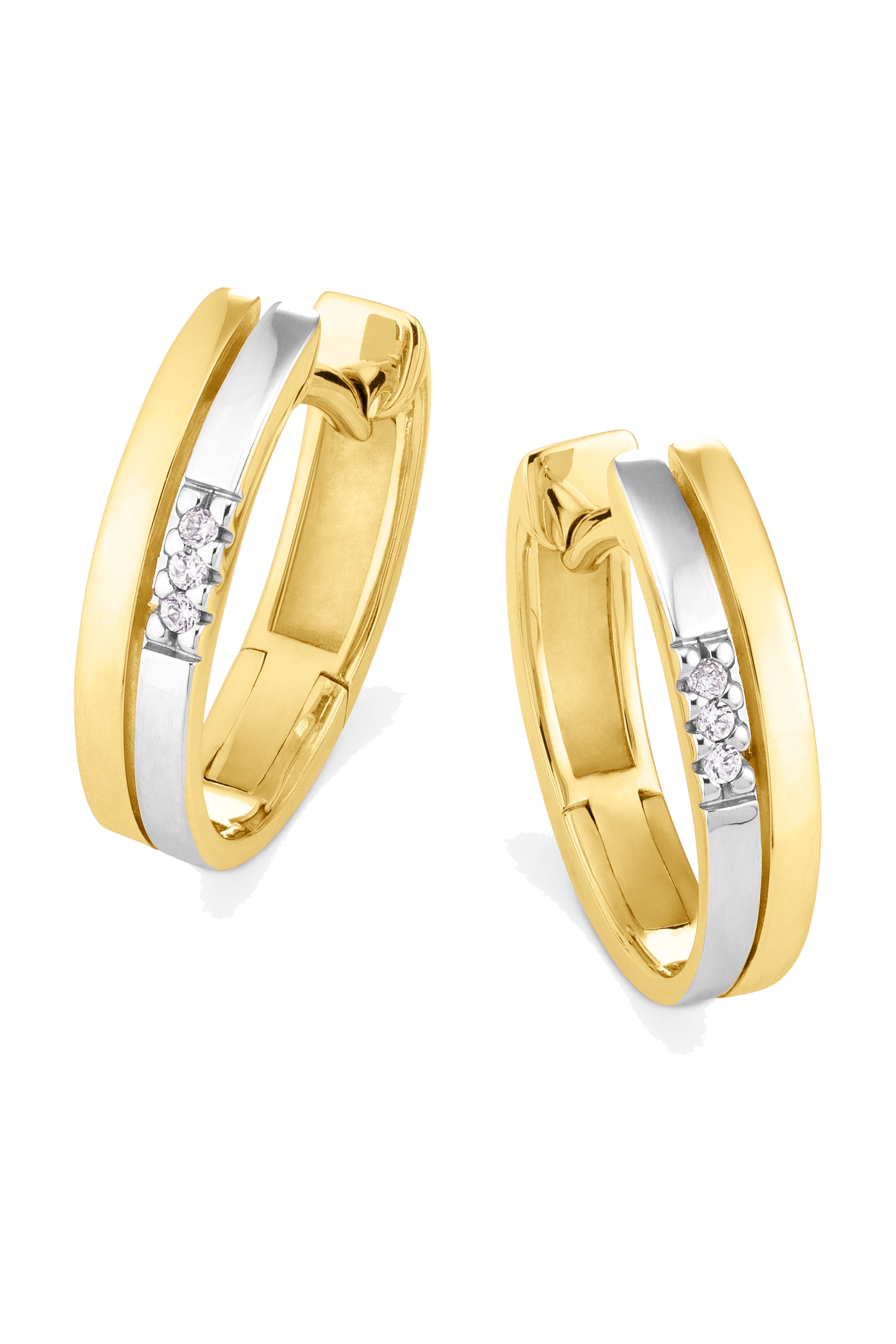 bestellen 585 online Creolen BAUR »Gold Orolino Brillanten | Paar 0,03ct.«