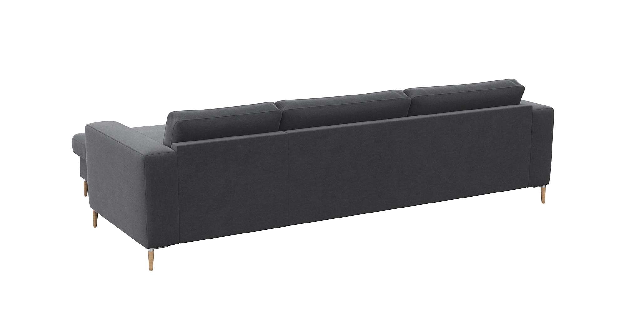 FLEXLUX Ecksofa »Fiore, super Sitzkomfort durch Kaltschaum im Sitz, L-Form«, breite Armlehnen, Kaltschaum, Füße Alu+ Eiche