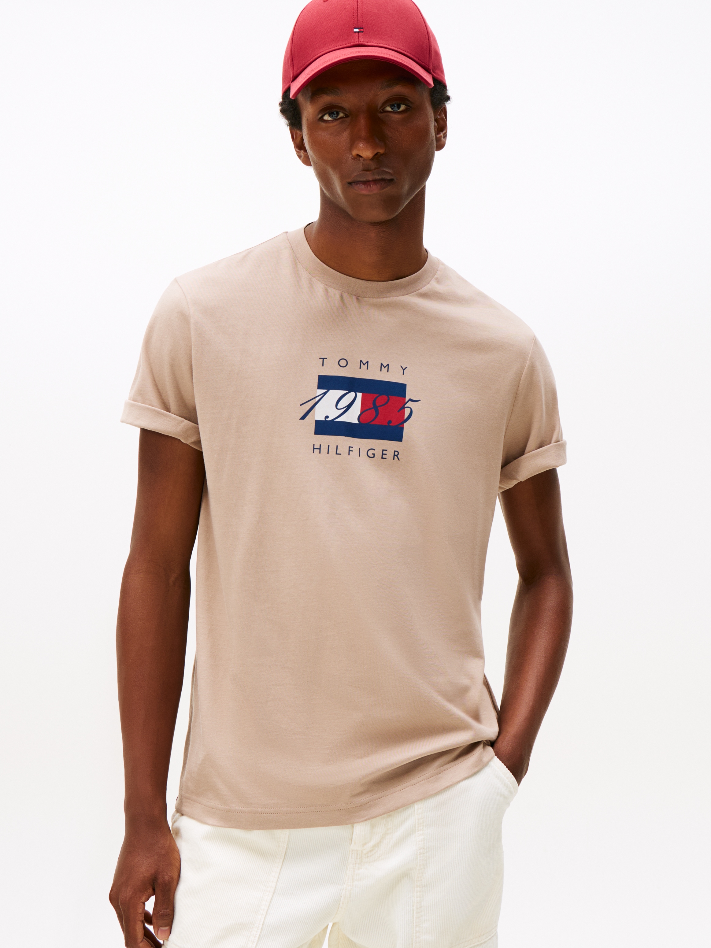 Tommy Hilfiger T-Shirt "LINEAR FLAG GRAPHIC", Rundhals, regular fit, Jersey günstig online kaufen