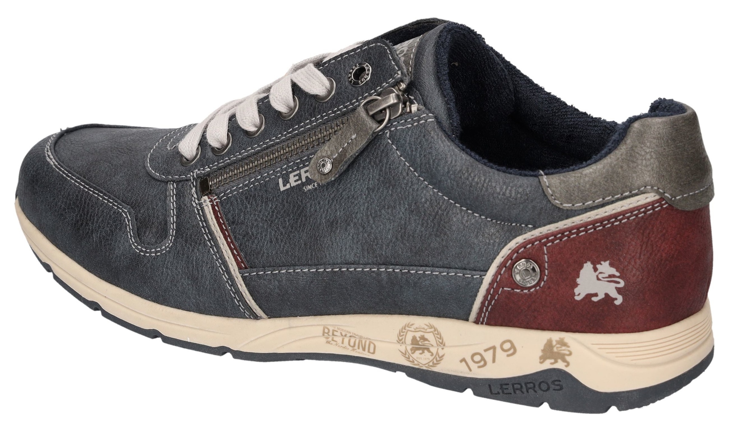LERROS Sneaker, Schnürschuh, Freizeitschuh, Halbschuh mit Reißverschluss