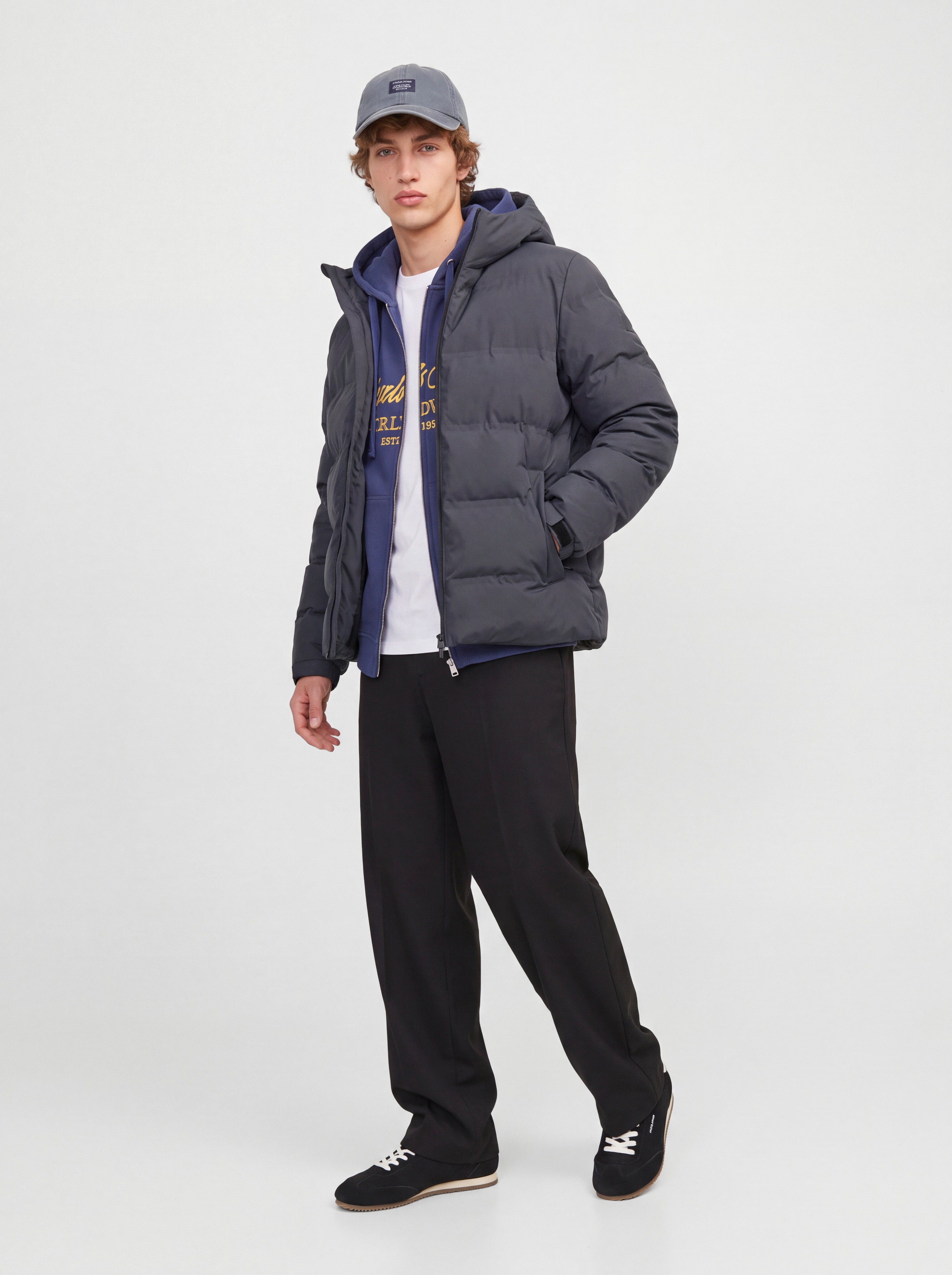 Jack & Jones Steppjacke »JJSAGE PUFFER JACKET BF« mit Kapuze Kunstfaser, regular fit