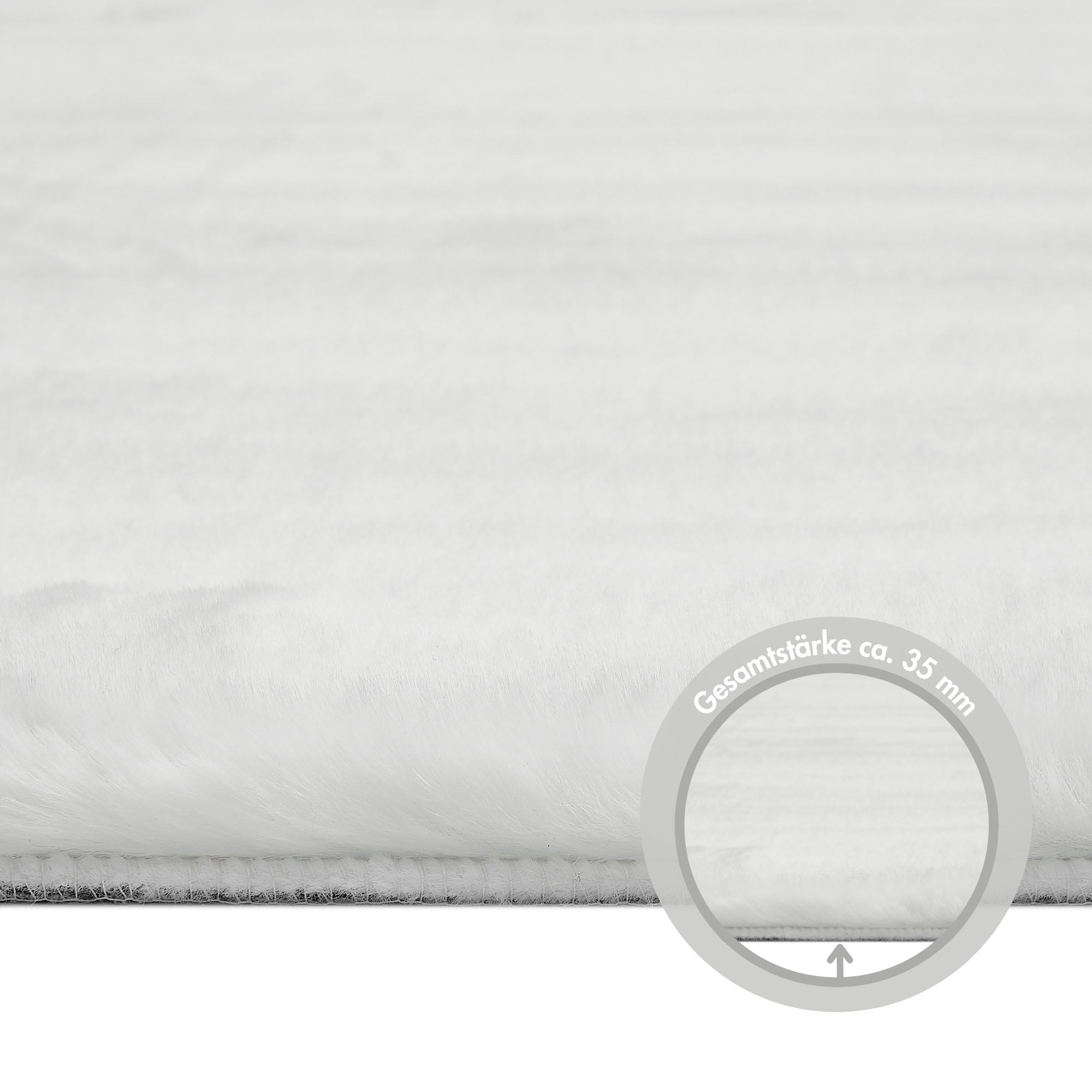 LUXOR living Fellteppich »Novara«, rechteckig, 30 mm Höhe, Kunstfell, Kaninchenfell-Haptik, besonders weicher Hochflor