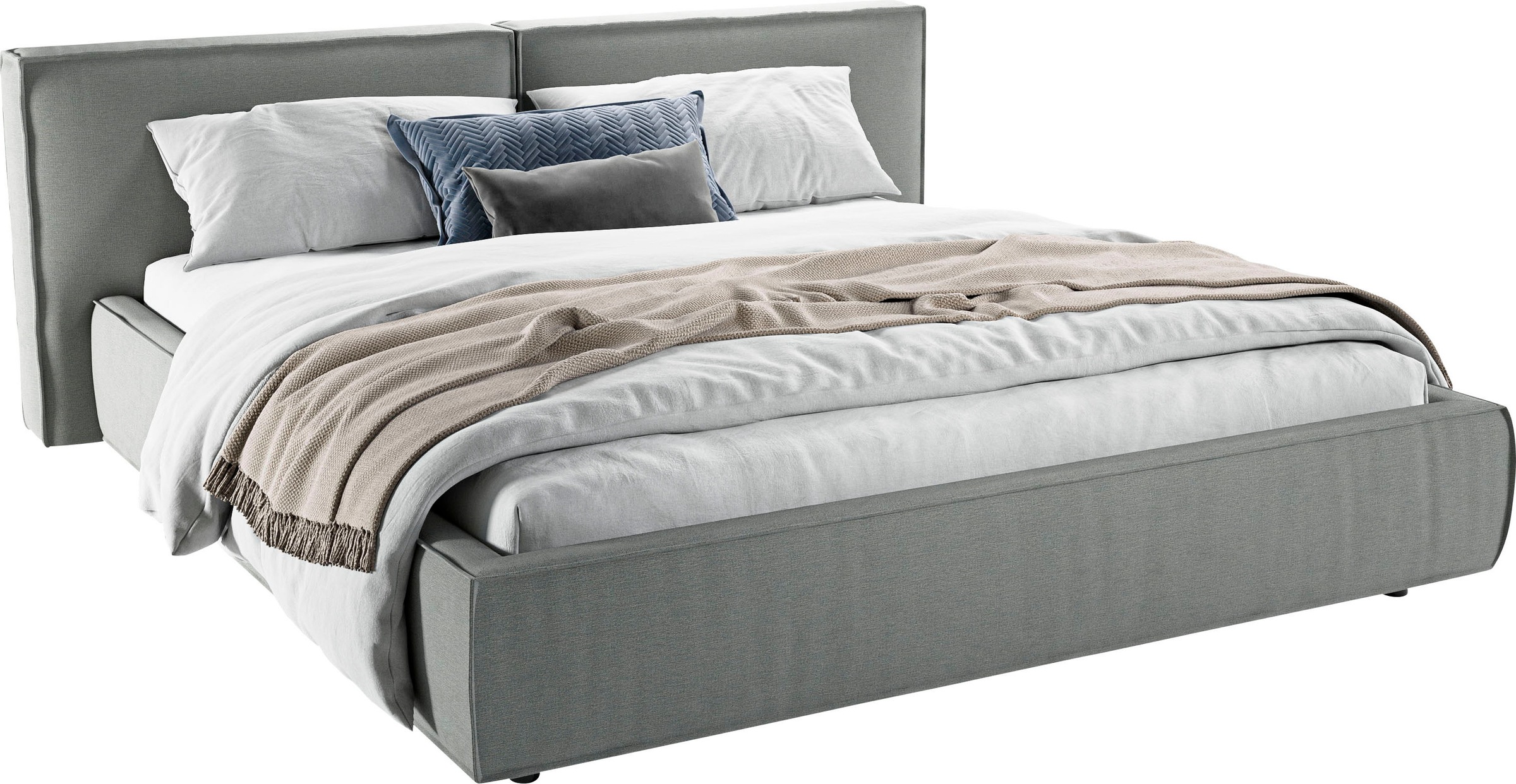 Home affaire Polsterbett "Adrina mit Biesenoptik, Feincord und Luxus-Microf günstig online kaufen
