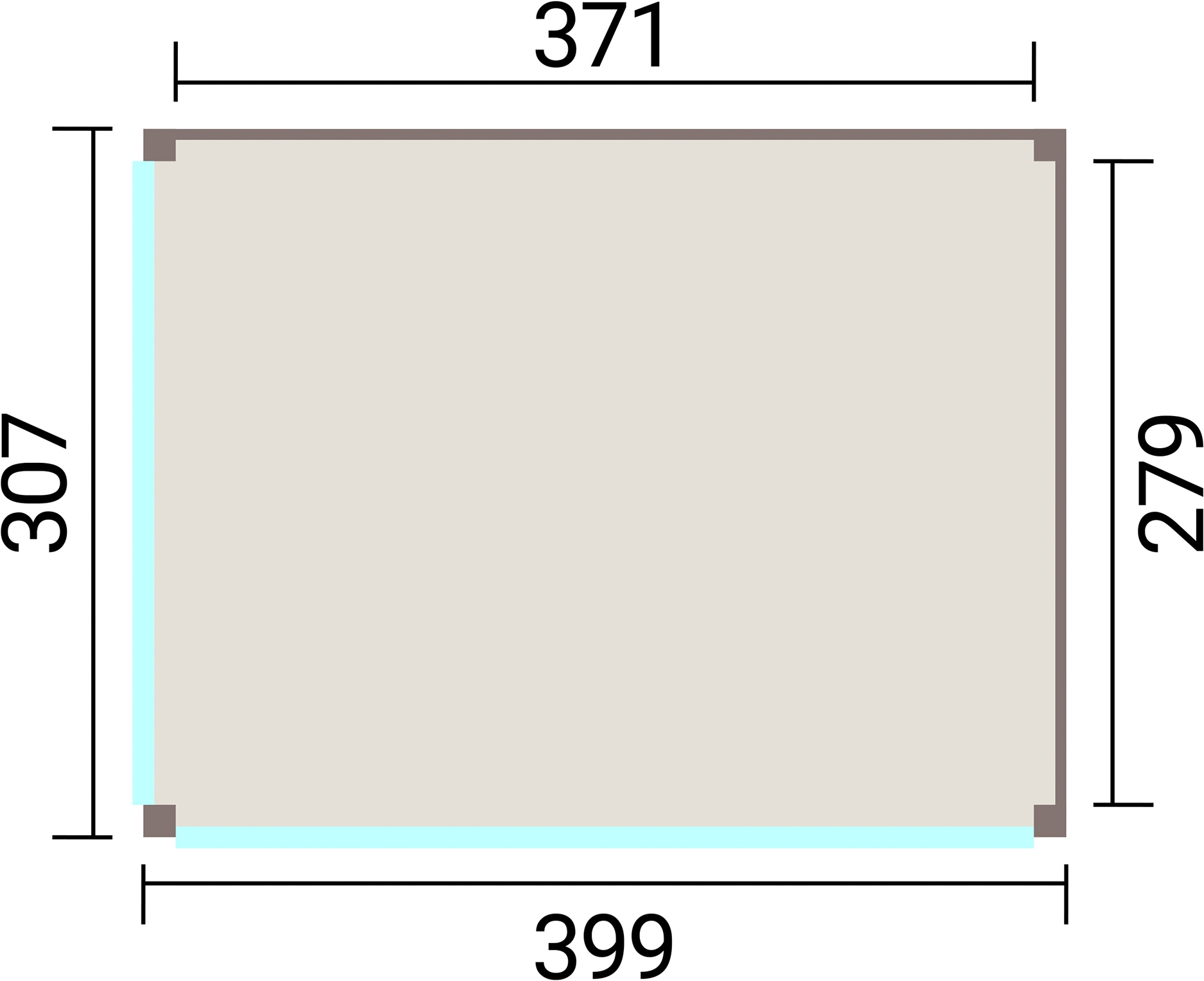 weka Holzpavillon »Lumley Lauben-Set Gr. 2.1« BxTxH: 307x399x245 cm