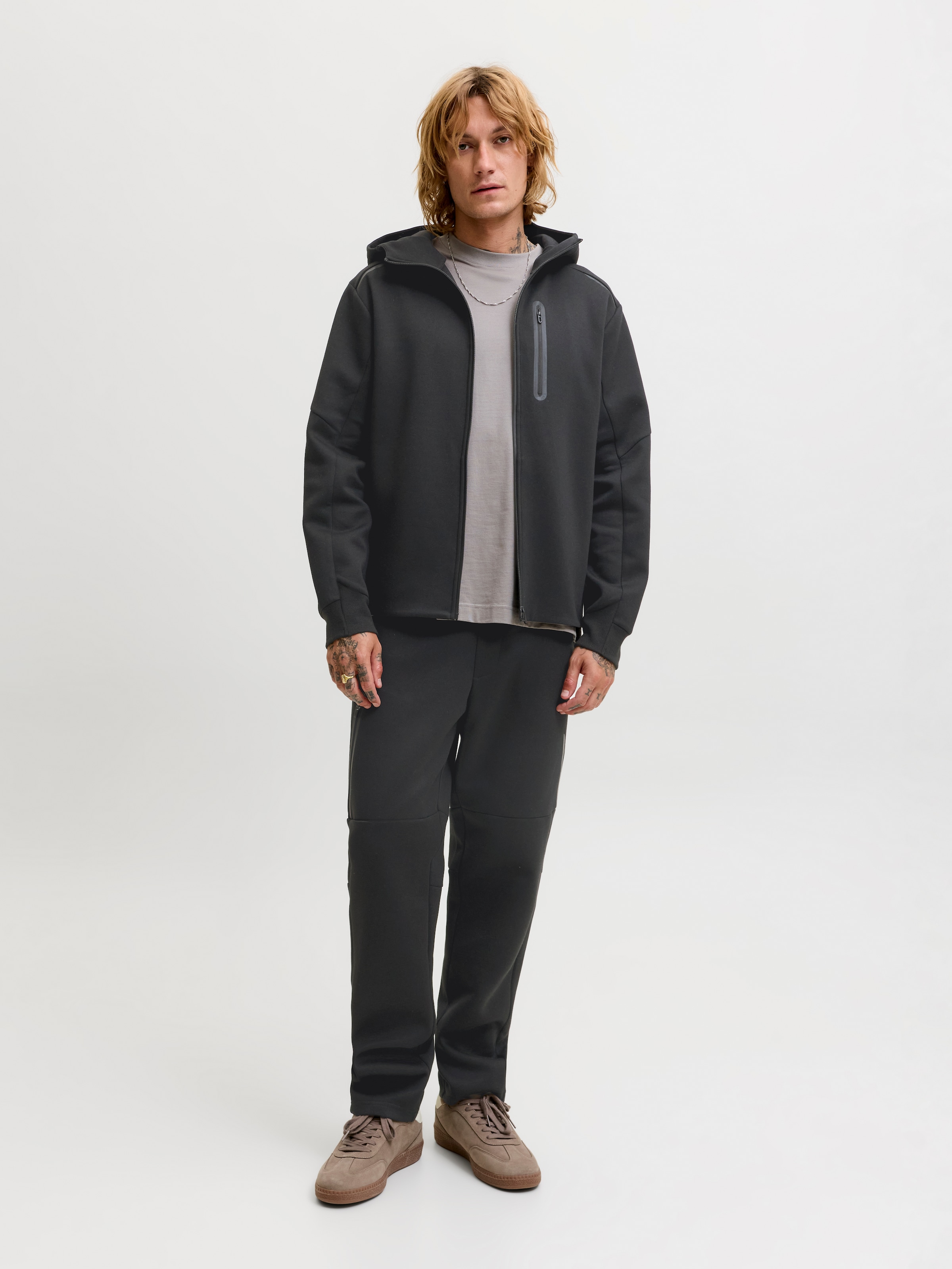 Jack & Jones Sweathose »JPSTGORDON FUSION UNC SWEAT PANTS SN«  Materialmix, regular fit