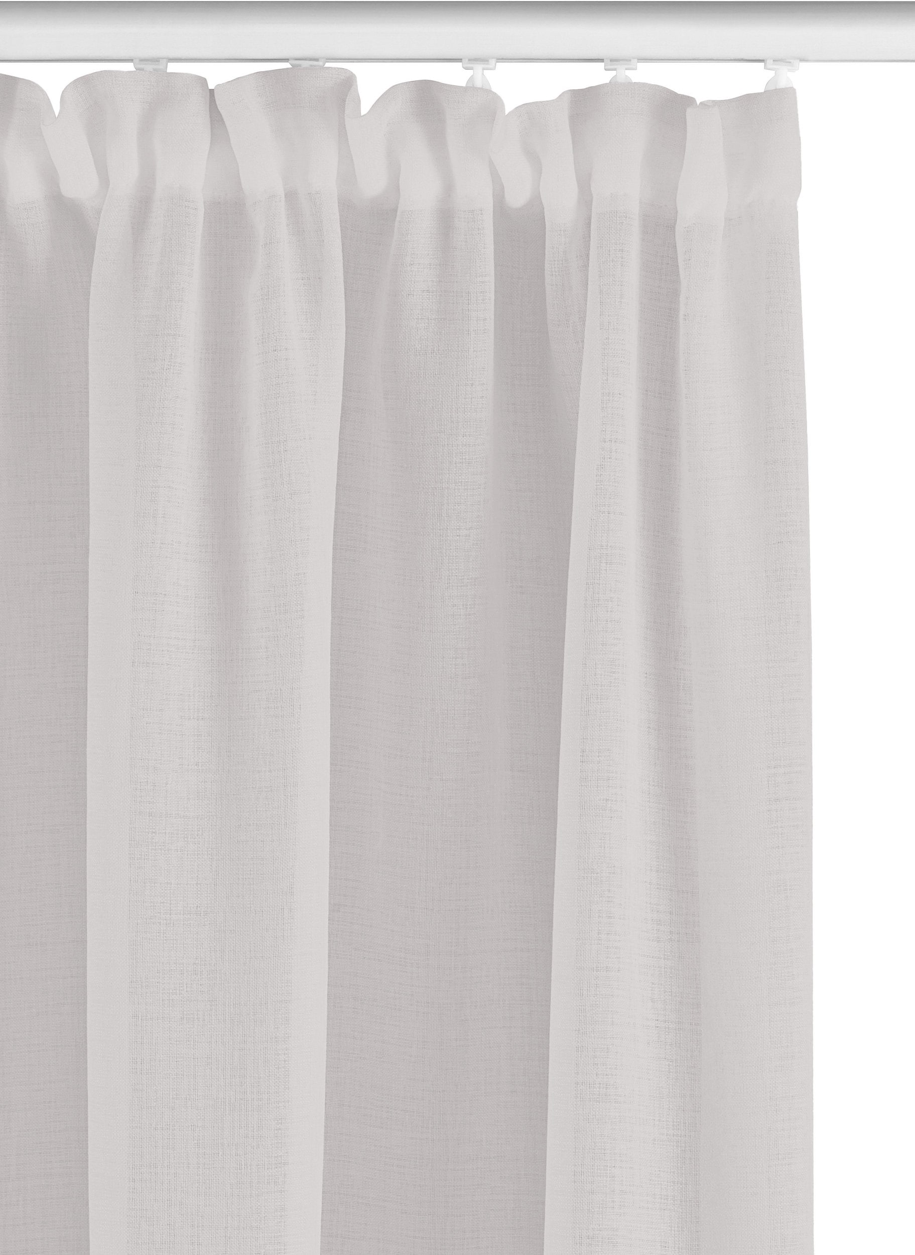 OTTO home Gardine »TENDER, 1 Stück, Kräuselband, transparent, Leinen Optik« Kräuselband 1 Stk. tlg. Leinen Optik mit Struktur, monochrom, Bestseller