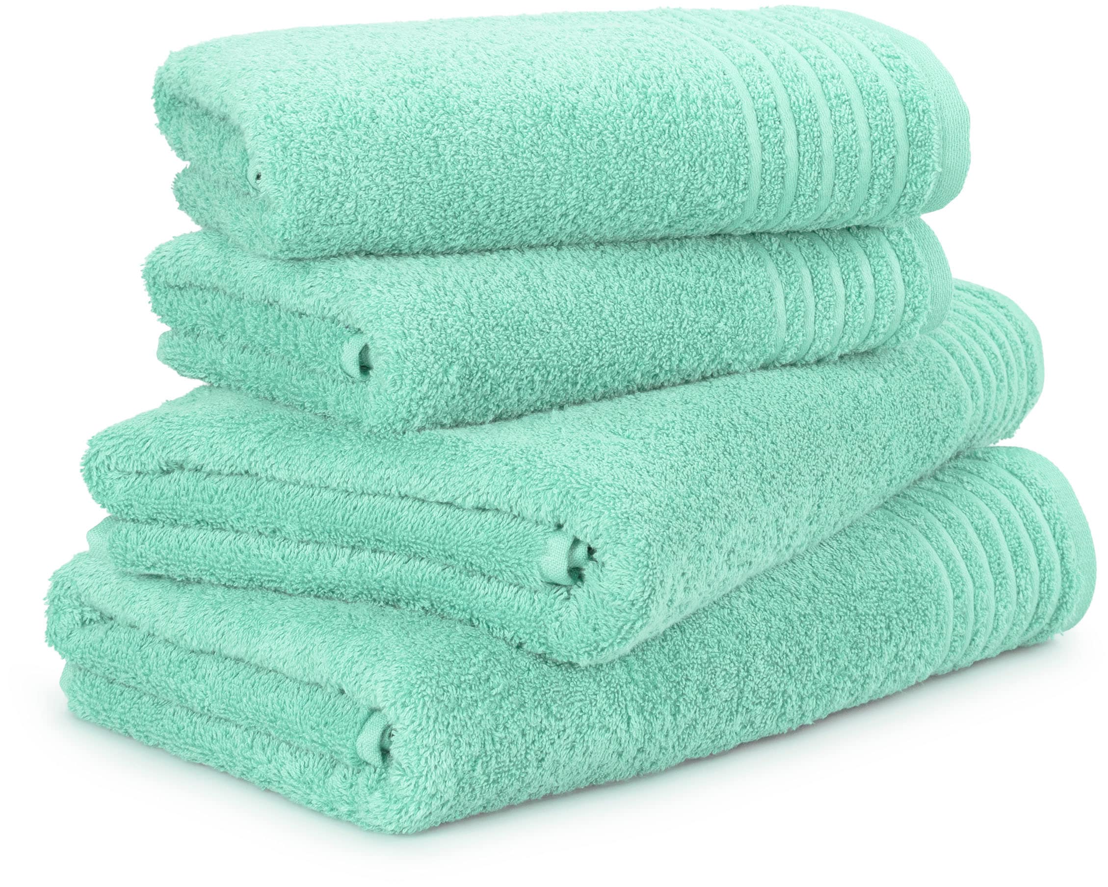 Möve Handtuch Set "New Classic" 4 Walkfrottier 2x Hand- und 2x Duschtücher, 100% bester Baumwolle (480 g/m²)