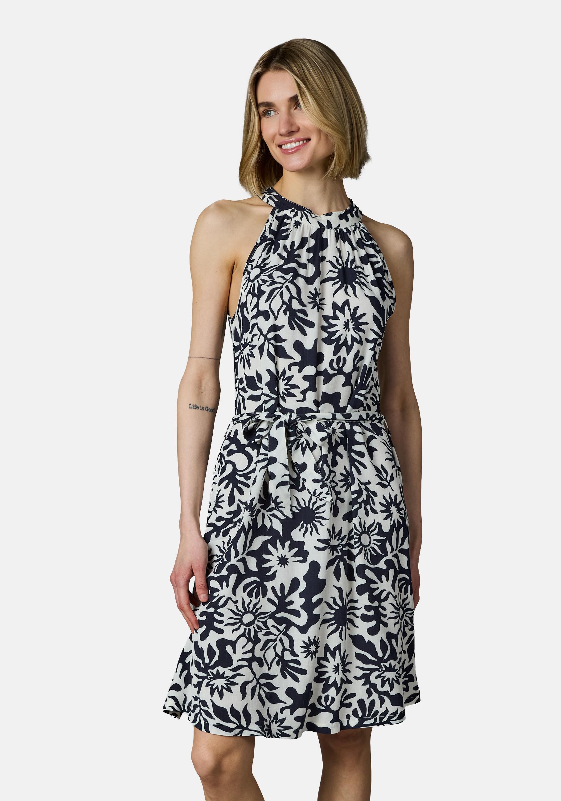 Ragwear A-Linien-Kleid "Angylee Print YOUMODO" Eingrifftaschen Leichtes Sommerkleid mit Bindegürtel