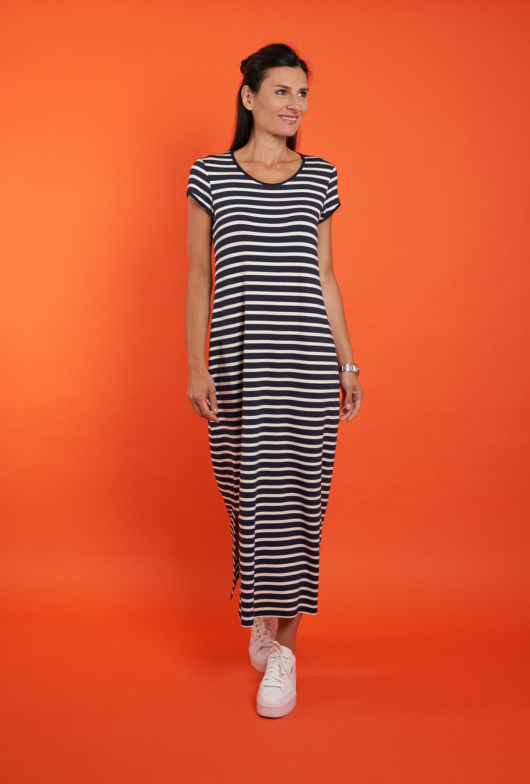 Seidel Moden Sommerkleid, lang, mit Streifen-Design, MADE IN GERMANY