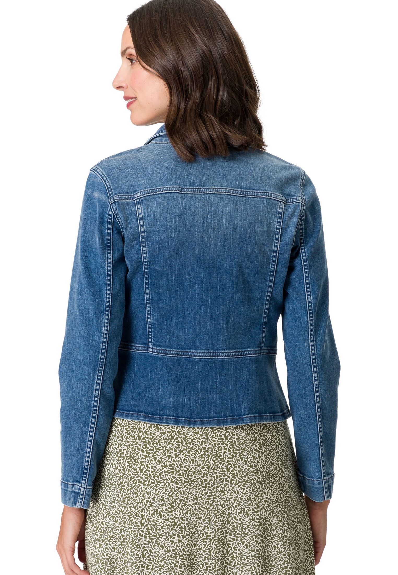 Zero Jeansjacke »zero Jeansjacke mit Schößchen«