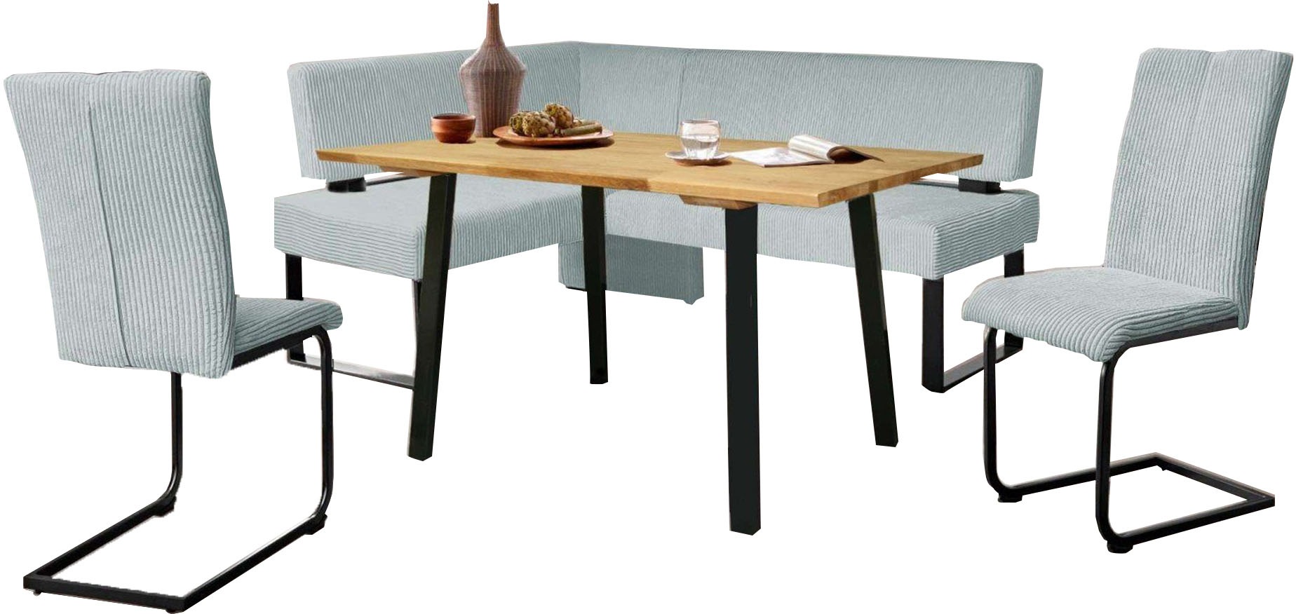 Home affaire Eckbankgruppe "Oliver", (Set, 4 tlg., 4-tlg), Eckbank mit Well günstig online kaufen