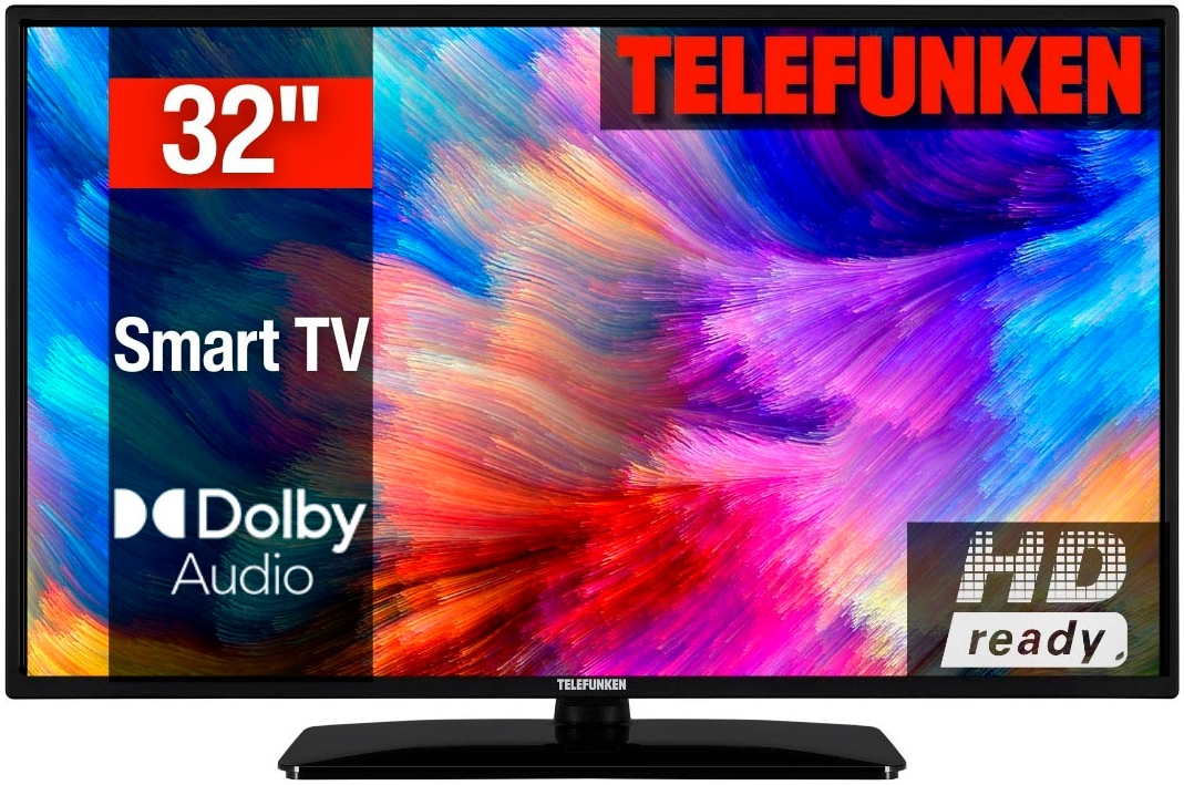 Telefunken LCD-LED Fernseher »D32H554M1CWVI«, HD-ready, Smart-TV, 12V-Anschluss