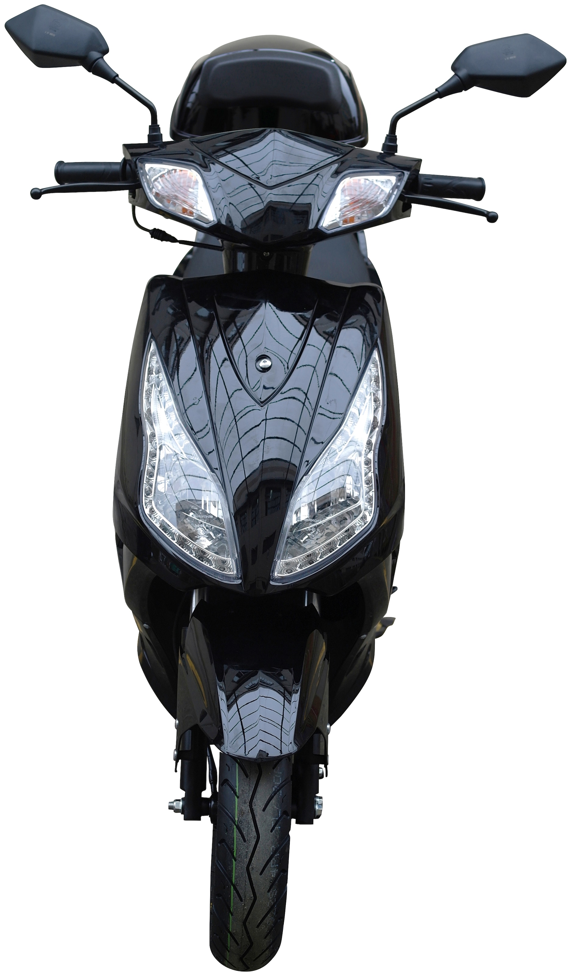 GT UNION Motorroller »GT3 25«, 49,6 cm³, 25 km/h, Euro 5, 2,7 PS, (Set, mit Topcase), Luftgekühlter Motor