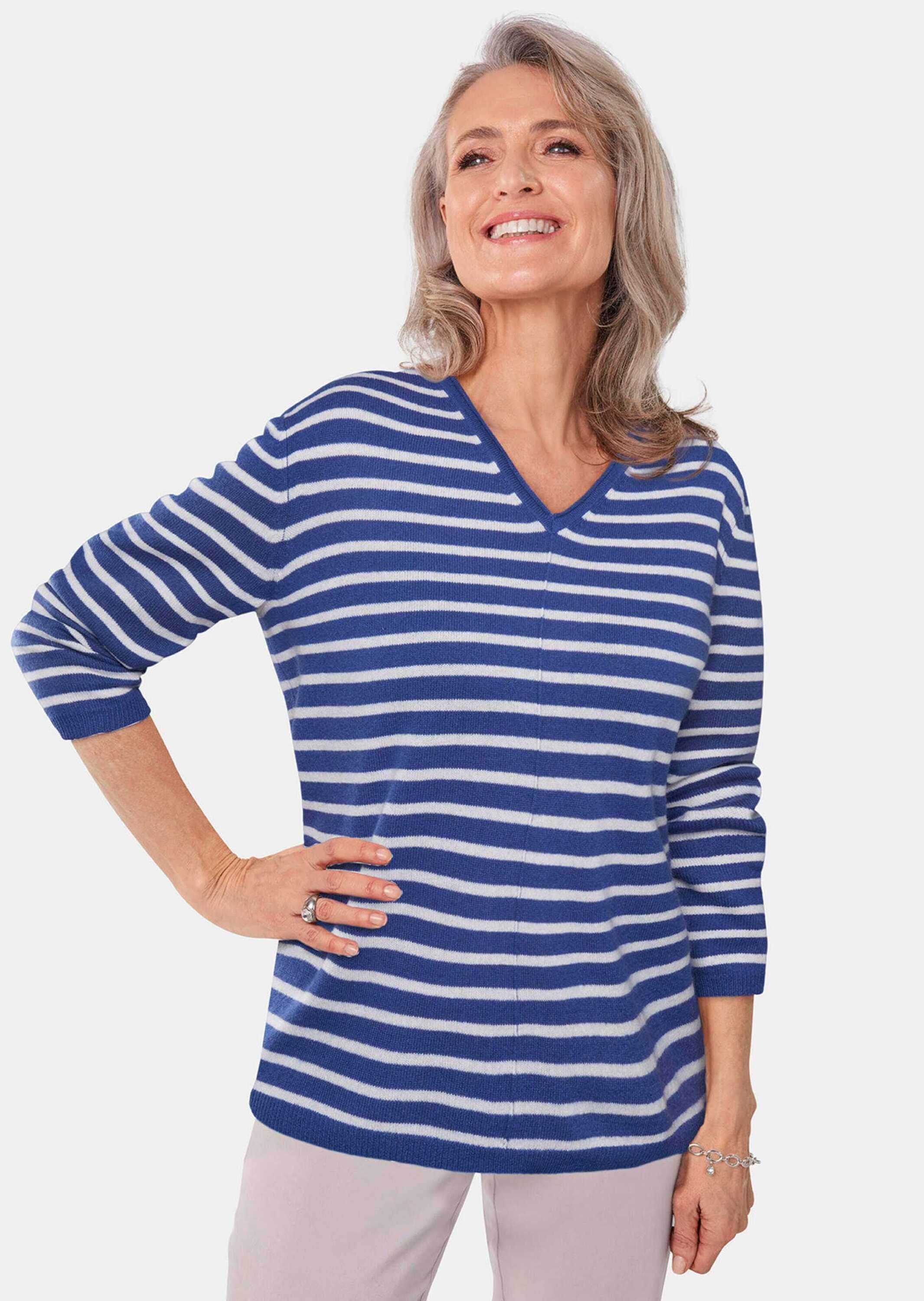 GOLDNER Strickpullover »Kaschmirpullover mit V-Ausschnitt«